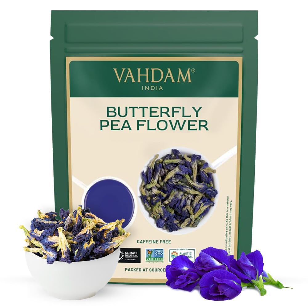 VAHDAM, Organic Turmeric Ginger Herbal Tea Bags (100 Pyramid Tea Bags) Caffeine Free, Non GMO, Gluten Free | 100% Pure Herbal Blend - Savory & Spicy | Plant-Based Tea Bags | Resealable Ziplock Pouch