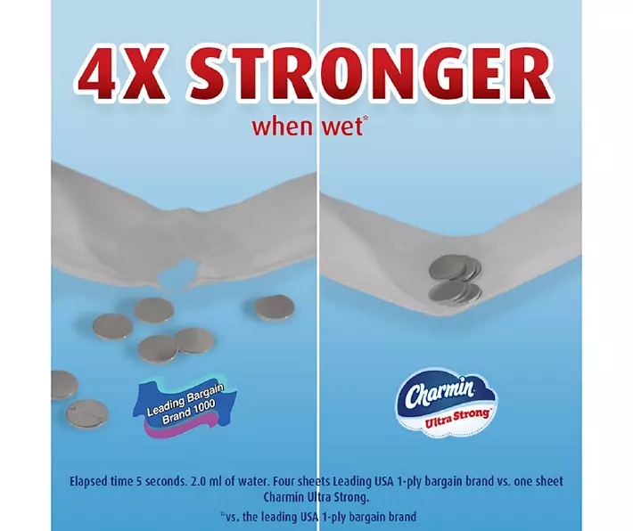 Ultra Strong Toilet Paper 12 Mega Rolls, 242 Sheets Per Roll