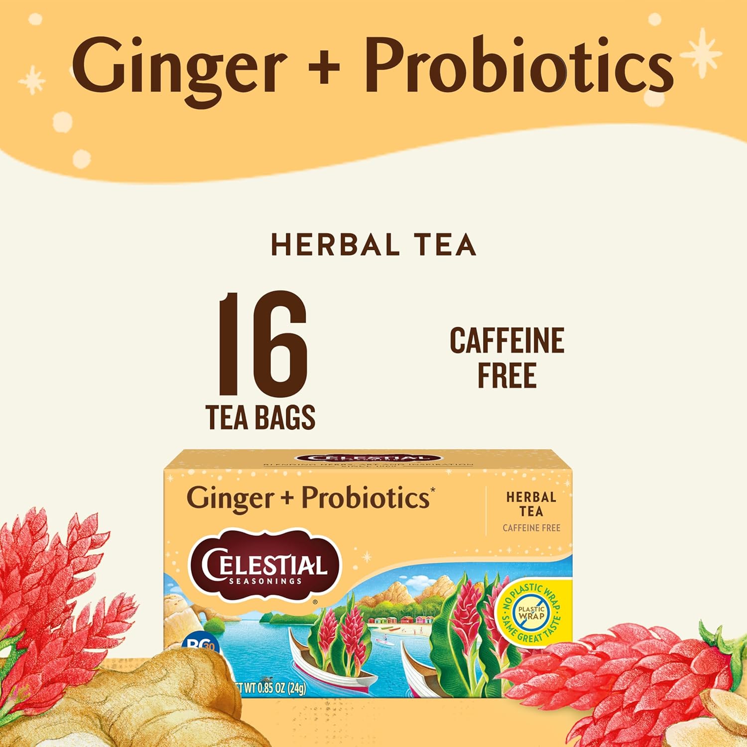 Celestial Seasonings Bengal Spice Herbal Tea, Caffeine Free, 20 Tea Bags Box, (Pack of 6)