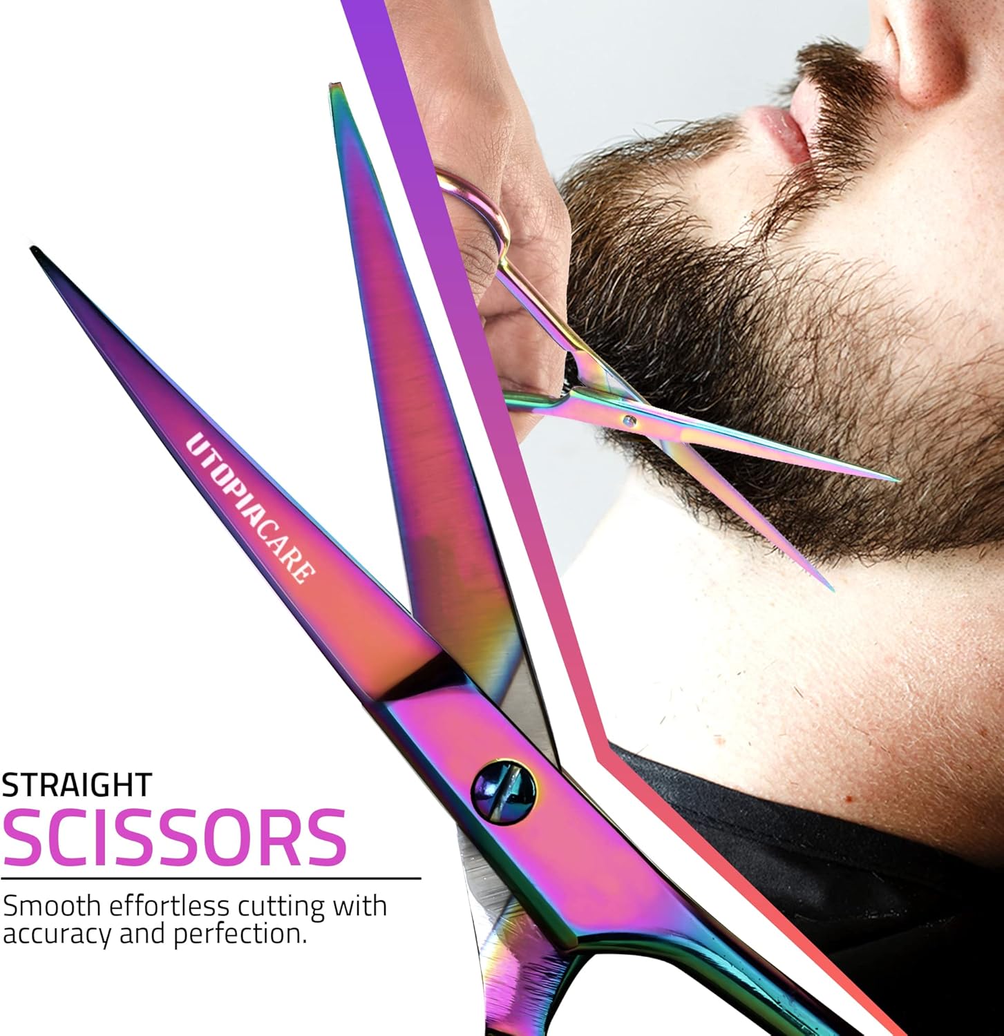 Utopia Care Hair Cutting and Hairdressing Scissors 6.5 Inch, Premium Stainless Steel shears with smooth Razor & Sharp Edge Blades, for Salons, Men & Women, Kids, Adults, & Pets - Silver