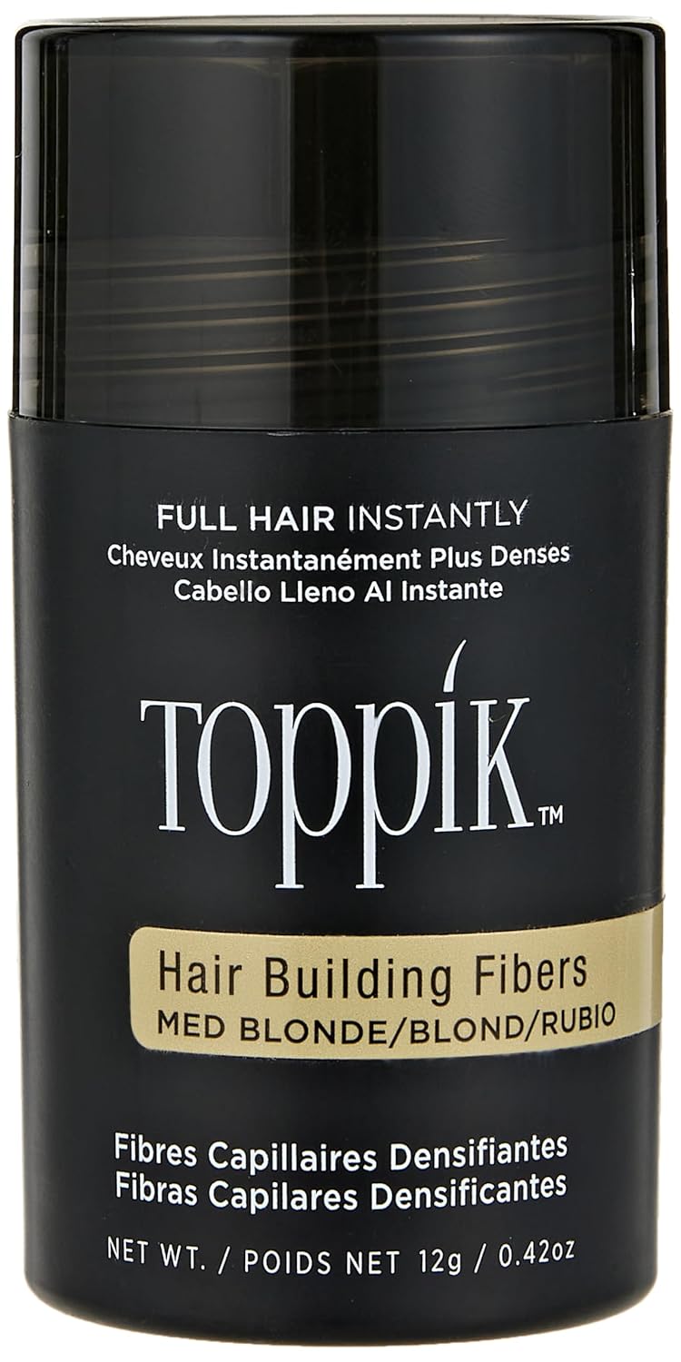 Toppik Hair Building Fibers, 12g Fill In Fine or Thinning Hair Instantly Thicker, Fuller Looking Hair 9 Shades for Men & Women