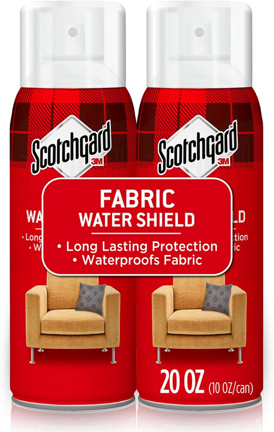 Scotchgard Fabric Water Shield, Water Repellent Spray for Spring and Summer Clothing and Household Upholstery Items, Long-Lasting Protection for Seasonal Fabric, Two 10 Oz Cans (Pack of 2)