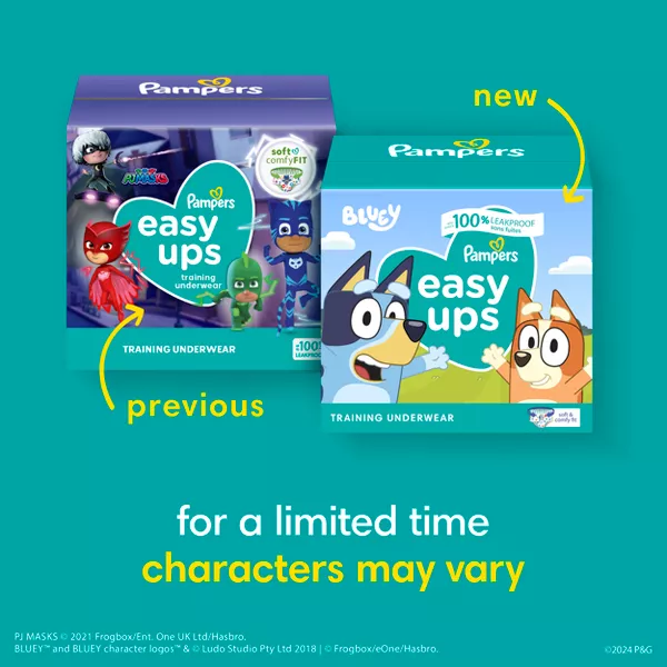 Pampers Easy Ups Training Underwear Boys Size 4 2T-3T 74 Count