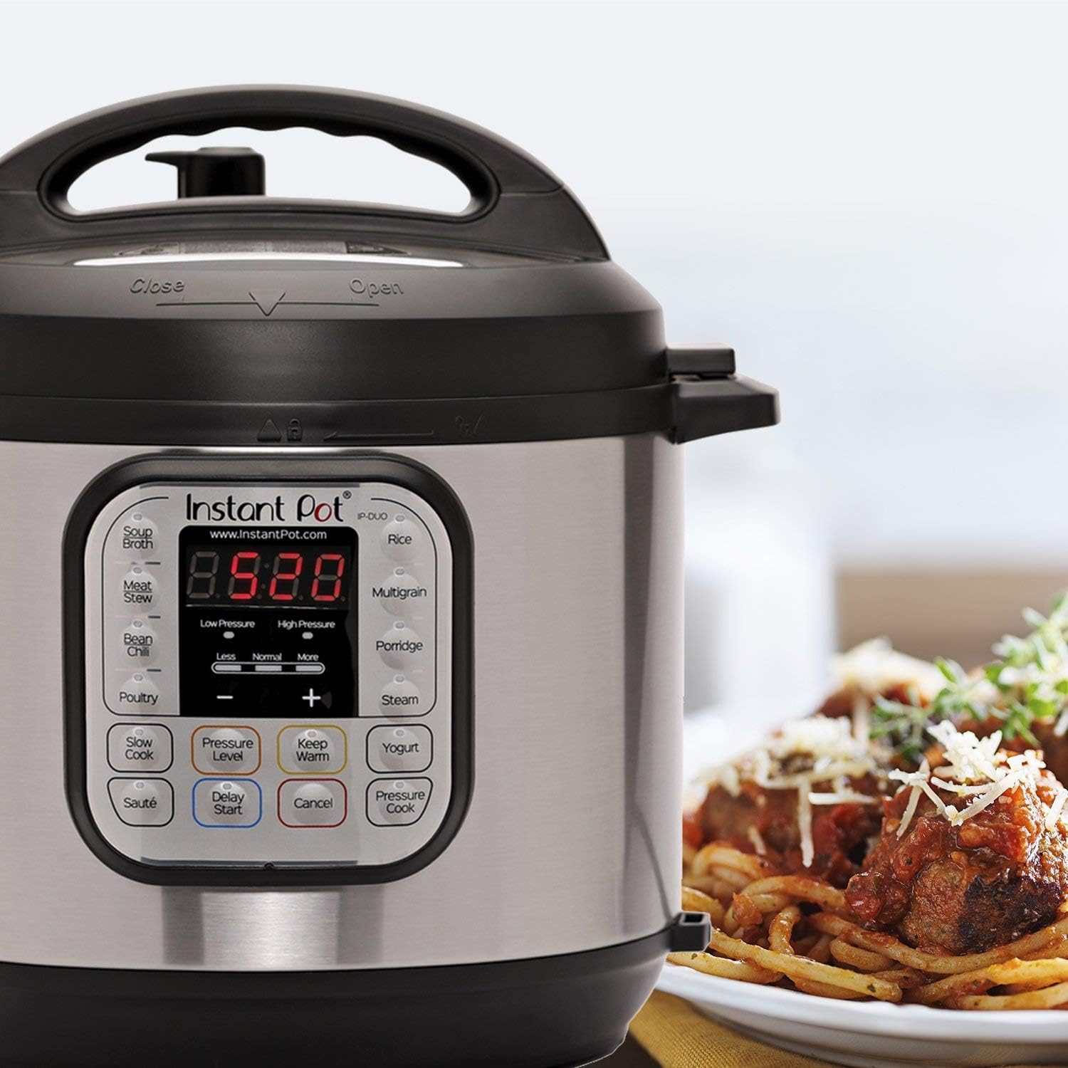 Instant Pot Duo 7-in-1 Electric Pressure Cooker, Slow Cooker, Rice Cooker, Steamer, Sauté, Yogurt Maker, Warmer & Sterilizer, Includes App With Over 800 Recipes, Stainless Steel, 8 Quart