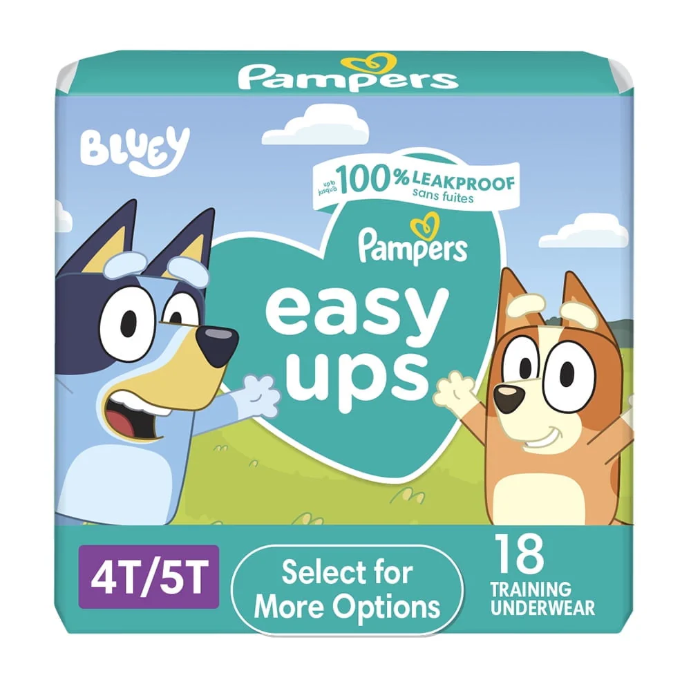 Pampers Easy Ups Training Underwear Boys Size 6 4T-5T 18 Count