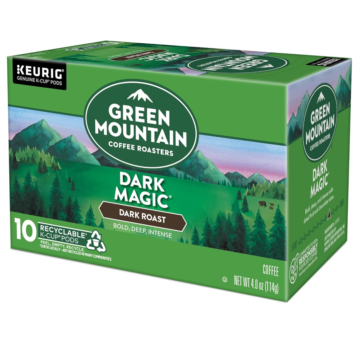 Green Mountain Coffee Roasters Dark Magic Keurig Single-Serve K-Cup Pods, Dark Roast Coffee, 72 Count (6 Packs of 12)