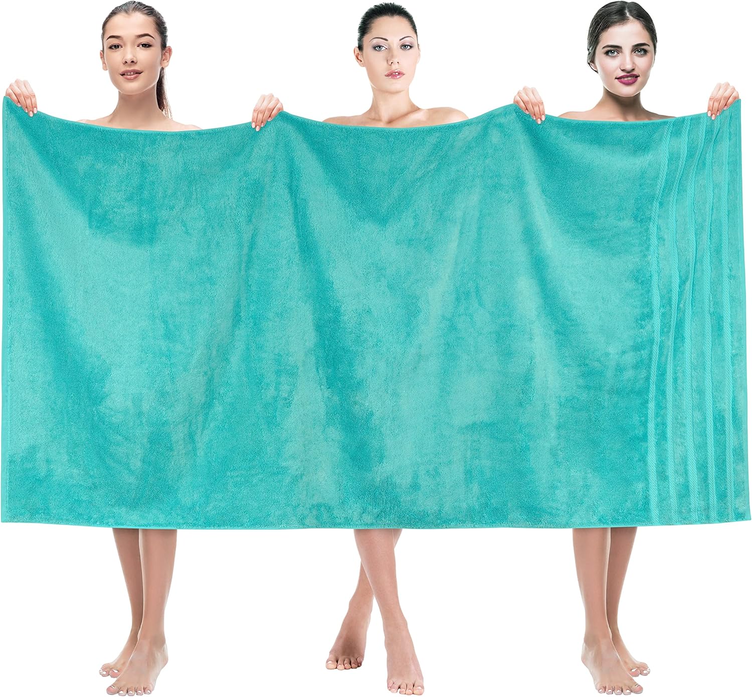American Soft Linen Luxury 6 Piece Towel Set, 2 Bath Towels 2 Hand Towels 2 Washcloths, 100% Cotton Turkish Towels for Bathroom, Light Grey Towel Sets