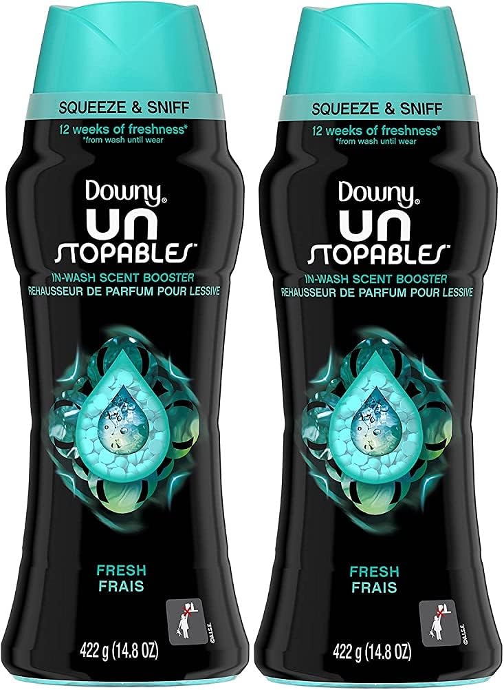 Downy Unstopables In Wash Scent Booster Beads, Fresh Scent, 24 oz, Downy Scent Booster Beads, Unstoppable Laundry Beads, Odor Protection