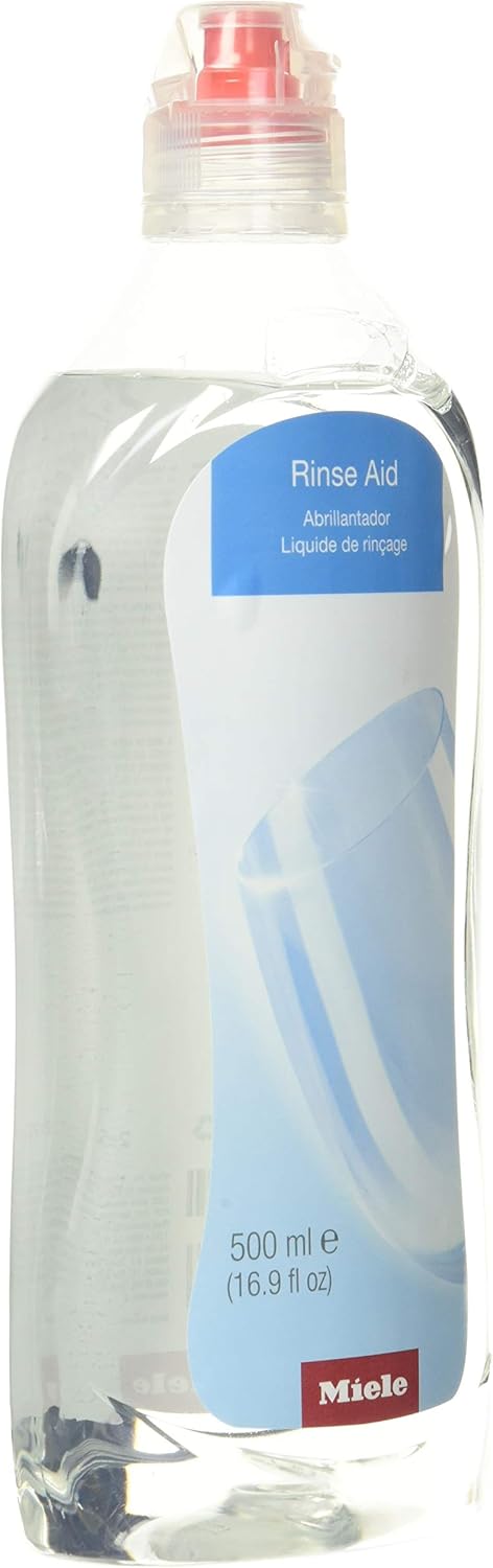 Miele Original Dishwasher Rinse Aid, for Optimal Drying and Sparkling Finish with Glass Protection Formula, 17 oz