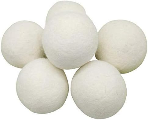 Wool Dryer Balls XL 6-Pack - 100% Pure New Zealand Wool, Ecoigy Natural Fabric Softener, Reduces Wrinkles & Drying Time, Ideal for Essential Oils, Dryer Sheets Alternative,Dryer Balls Laundry Reusable