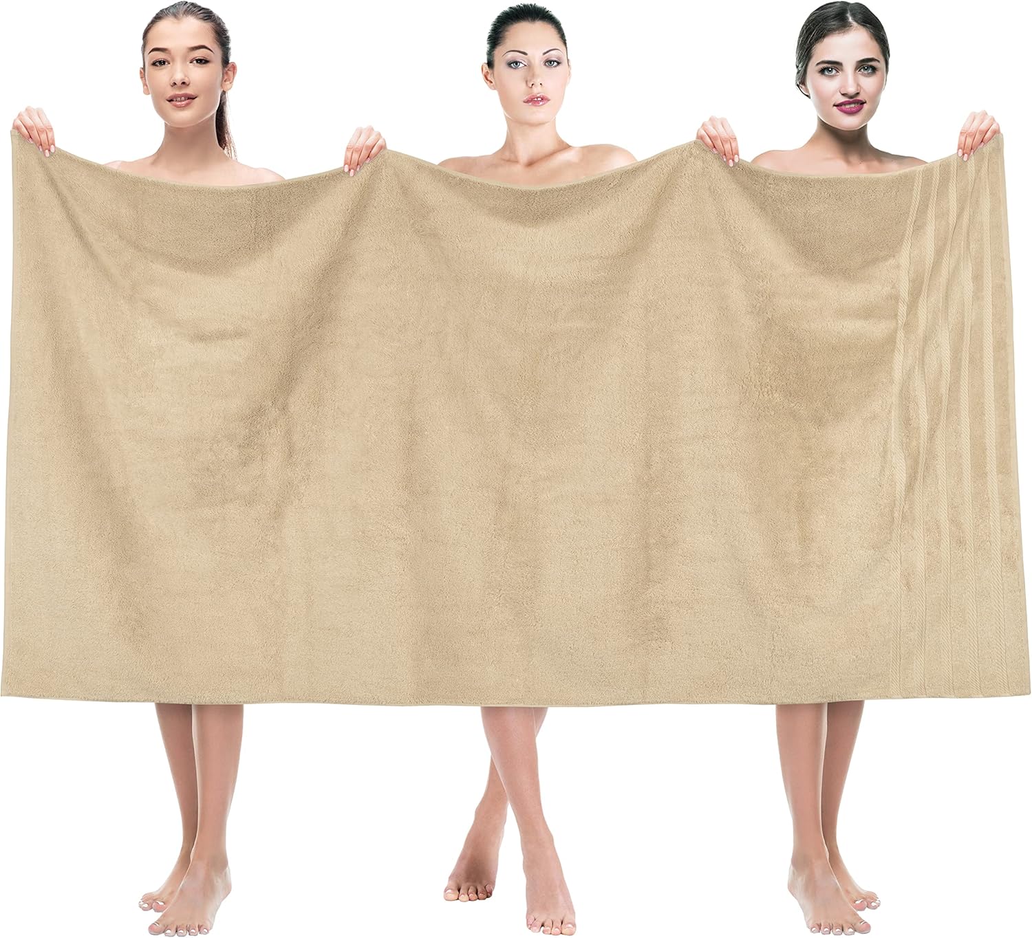 American Soft Linen Luxury 6 Piece Towel Set, 2 Bath Towels 2 Hand Towels 2 Washcloths, 100% Cotton Turkish Towels for Bathroom, Light Grey Towel Sets