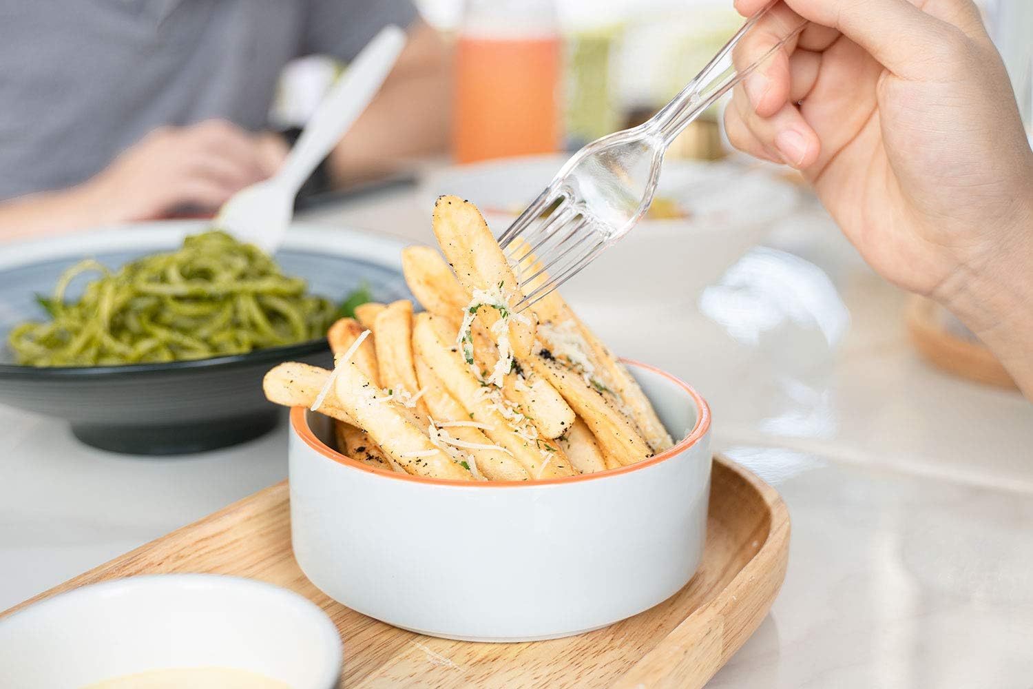 POSATE Heavyweight Plastic Spoons, Clear, 100 Count