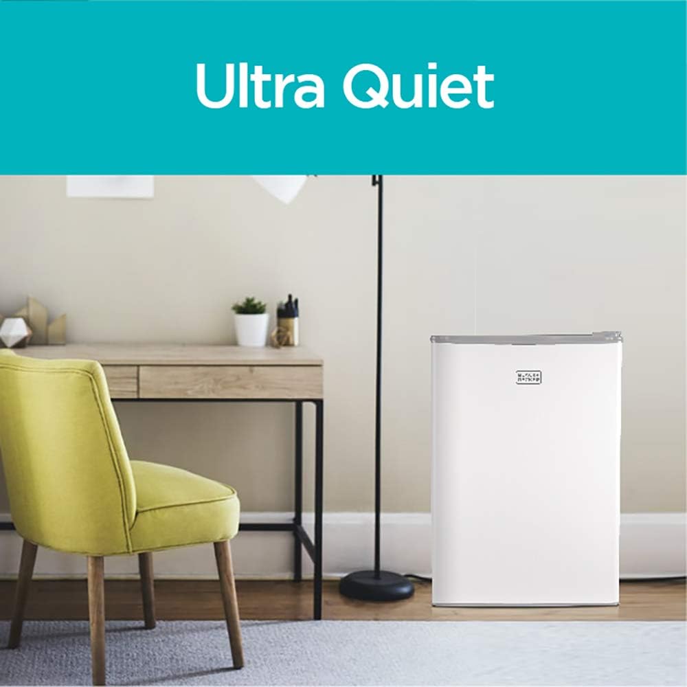 BLACK+DECKER BCRK17B Compact Refrigerator Energy Star Single Door Mini Fridge with Freezer, 1.7 Cubic Feet, Black