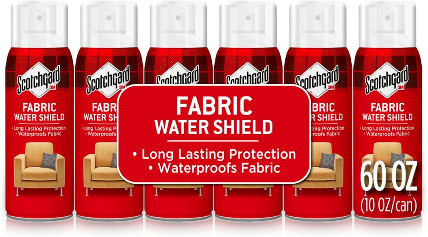 Scotchgard Fabric Water Shield, Water Repellent Spray for Spring and Summer Clothing and Household Upholstery Items, Long-Lasting Protection for Seasonal Fabric, Two 10 Oz Cans (Pack of 2)
