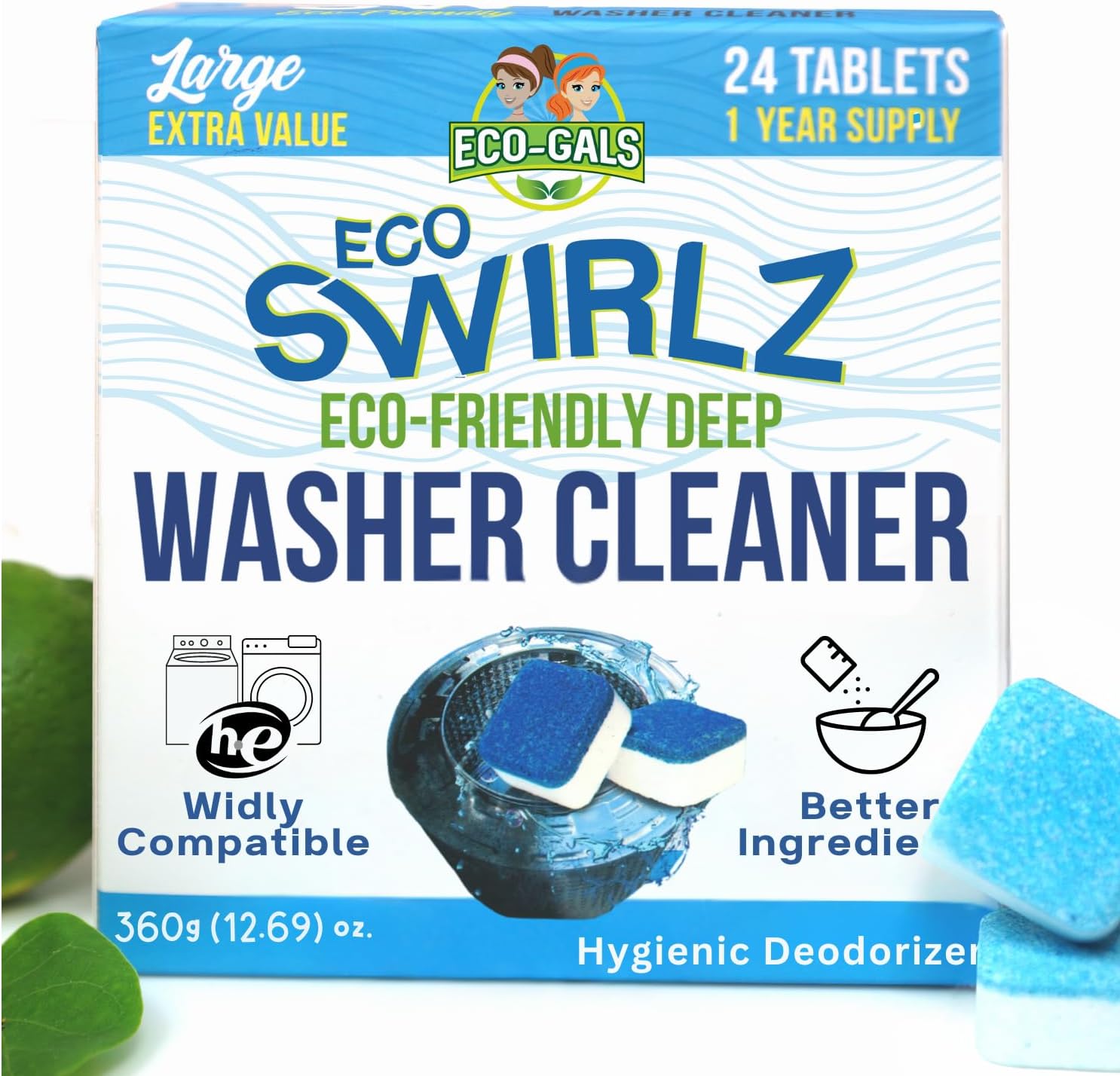 Eco Swirlz Washing Machine Cleaner, 24 Count