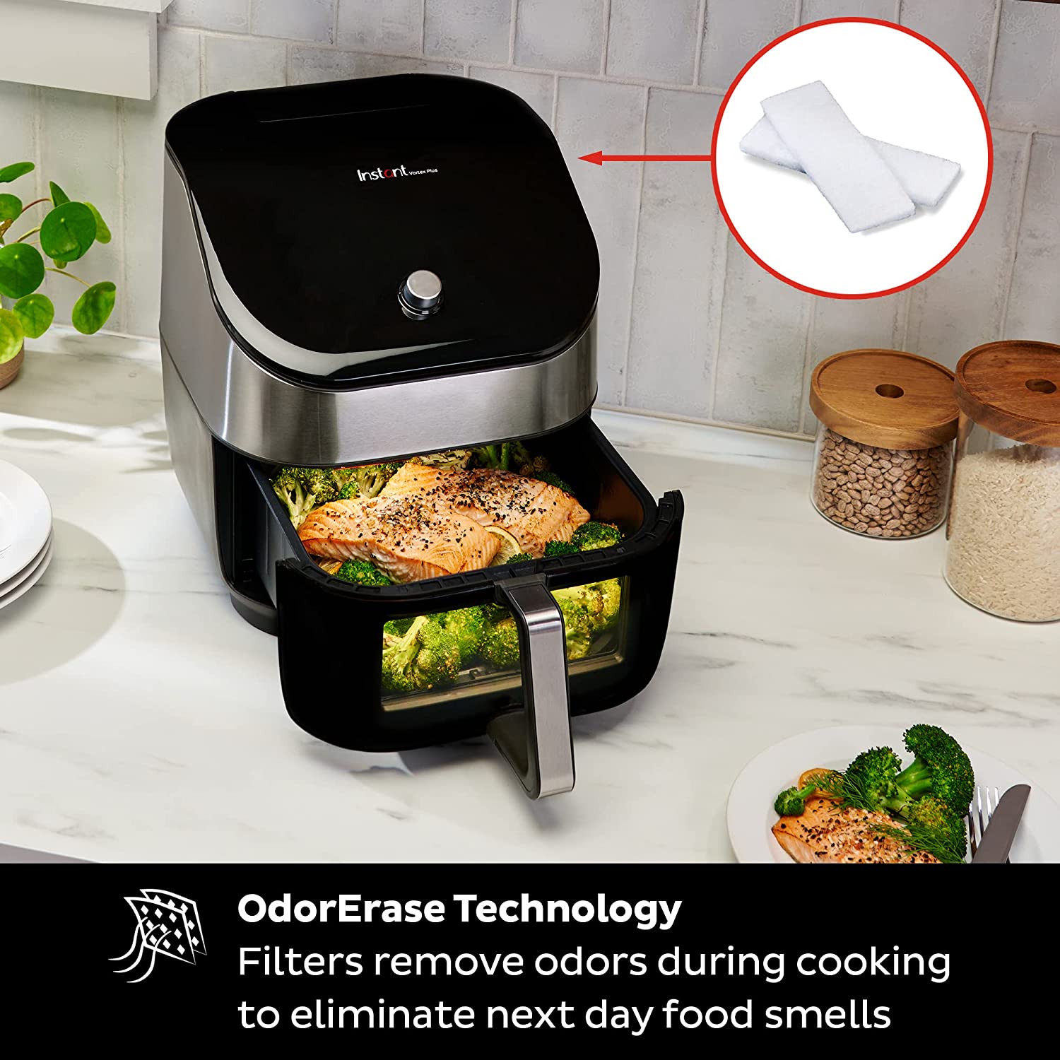 Omni Pro 19 QT/18L Air Fryer Toaster Oven Combo, From the Makers of Pot, 14-in-1 Functions, Fits a 12