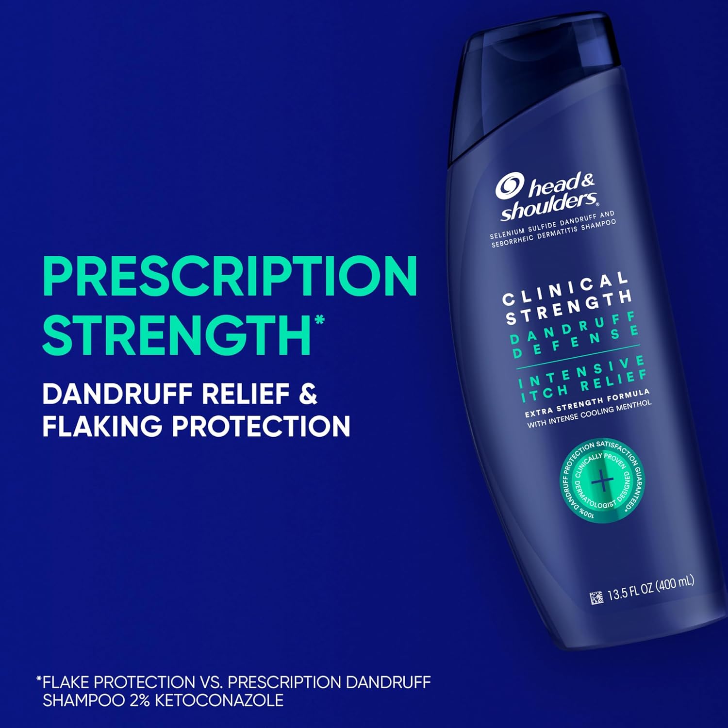 Head & Shoulders Clinical Dandruff Shampoo Twin Pack, Advanced Oil & Flake Control, Selenium Sulfide for Seborrheic Dermatitis Relief, Prescription Strength Scalp Care, Refreshing Citrus, 13.5 Oz Each