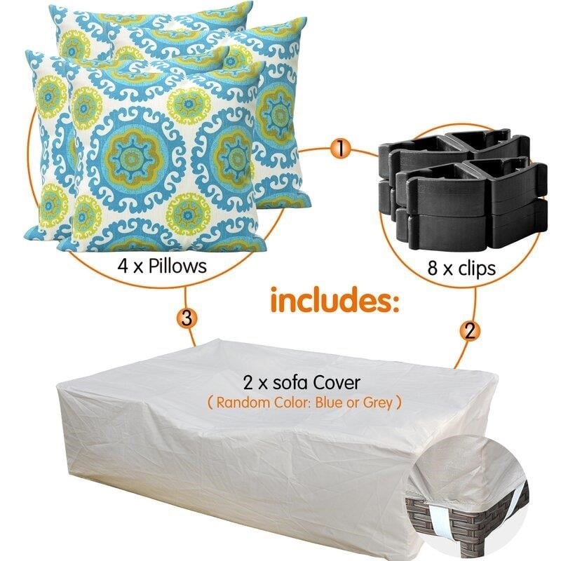 Parachute Wicker/Rattan 360 - Person Seating Group with Cushions