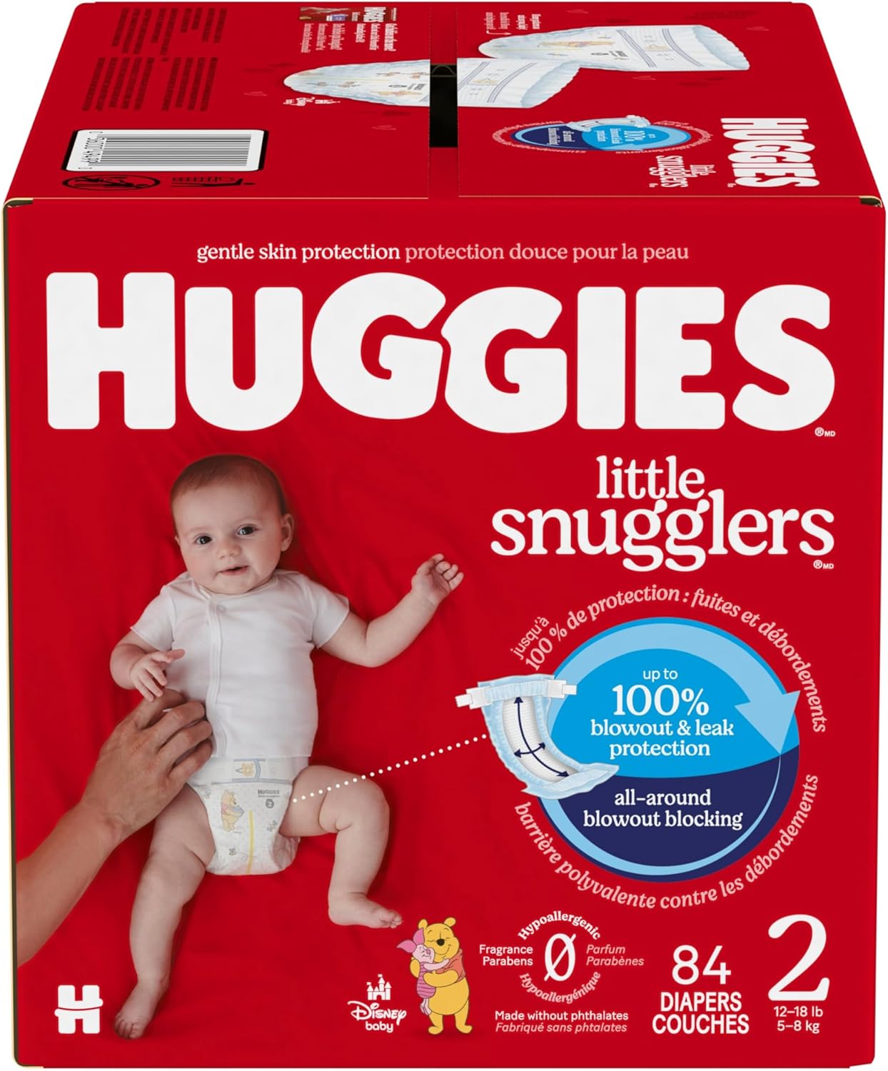 Huggies Size 1 Diapers, Little Snugglers Diapers, Size 1 (8-14 lbs), 198 Ct (6 packs of 33)