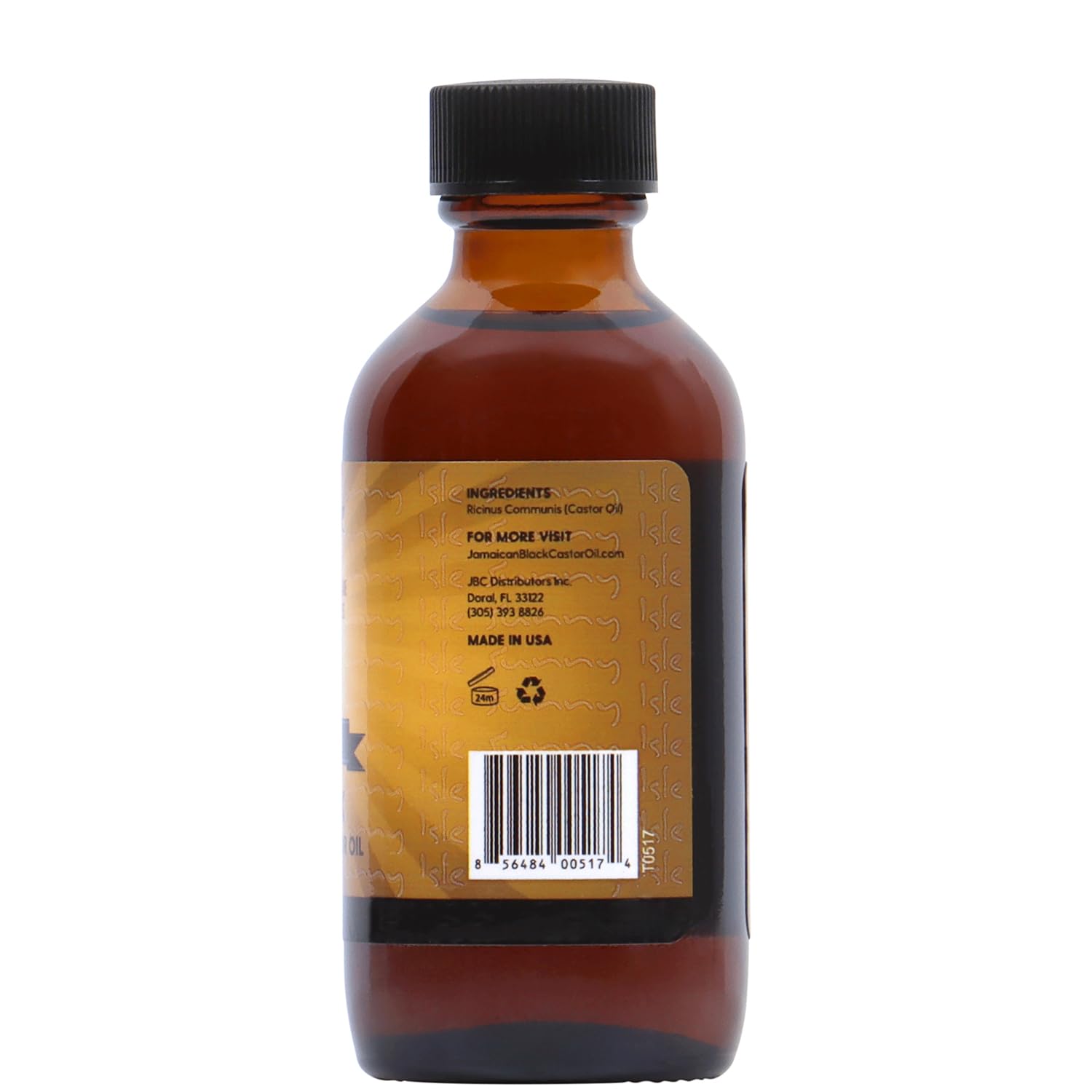 Sunny Isle Jamaican Black Castor Oil 4oz | 100% Natural Treatment for Hair, Scalp and Skin