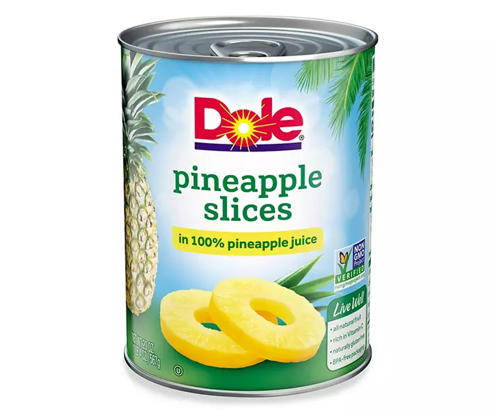 DOLE Pineapple Slices in 100% Pineapple Juice 20 oz. Can