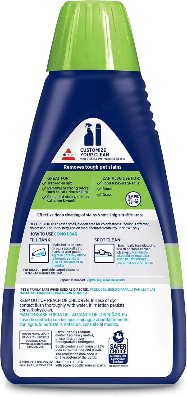 Bissell Professional Spot and Stain + Oxy Portable Machine Formula, 32 Fl Oz (Pack of 1)