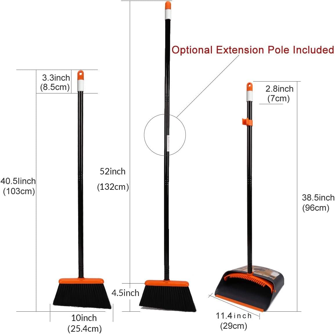 TreeLen Broom and Dustpan Set with 52