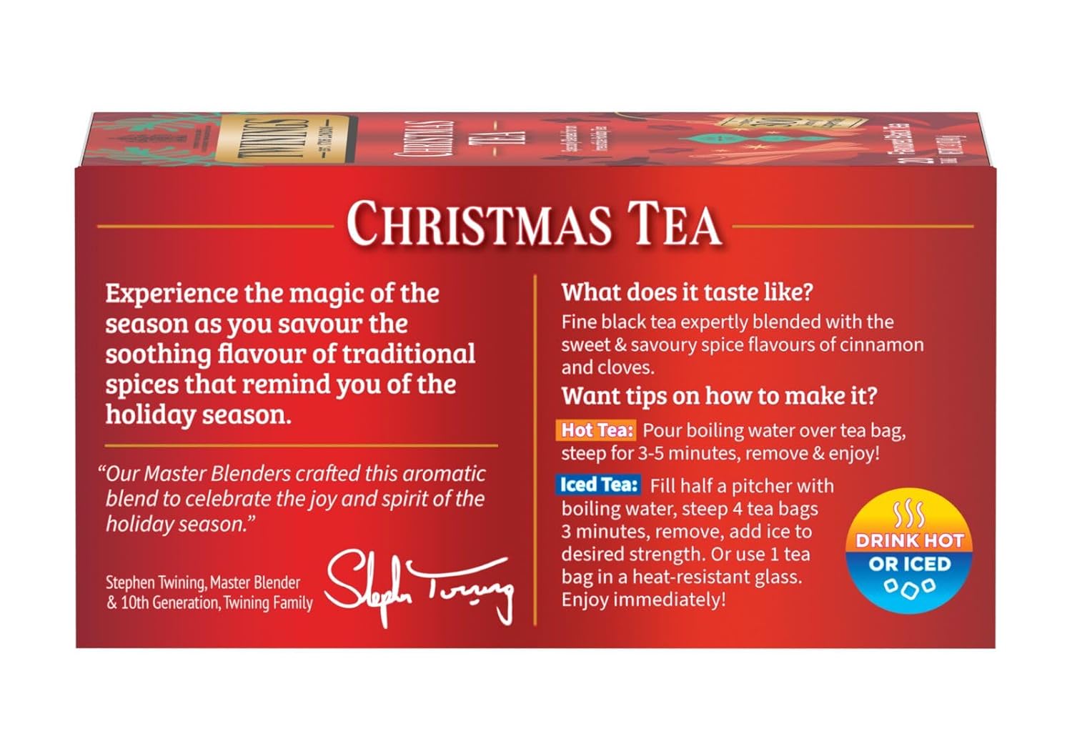 Twinings English Breakfast Black Tea Individually Wrapped Bags, 100 Count (Pack of 1), Smooth, Flavourful, and Robust, Caffeinated, Enjoy Hot or Iced | Packaging May Vary