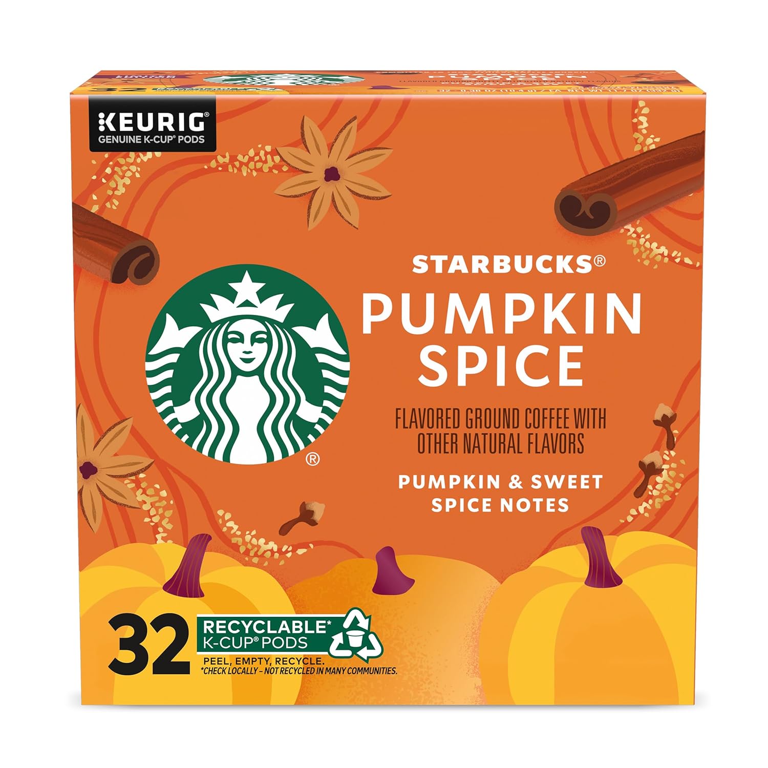Starbucks K-Cup Coffee Pods, Starbucks Blonde Roast Coffee, Veranda Blend for Keurig Brewers, 100% Arabica, 6 boxes (60 pods total)