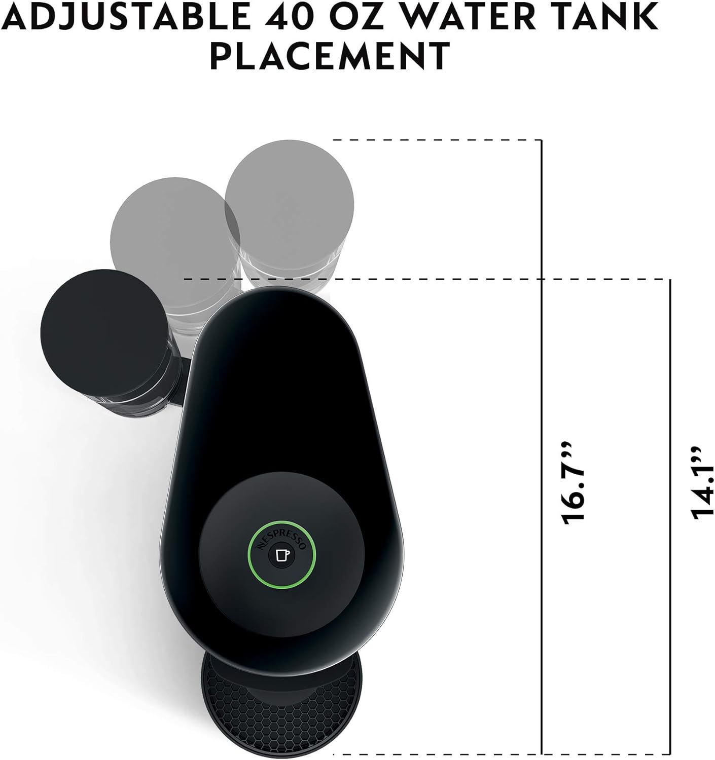 Nespresso Vertuo Plus Coffee and Espresso Maker by De'Longhi, Grey
