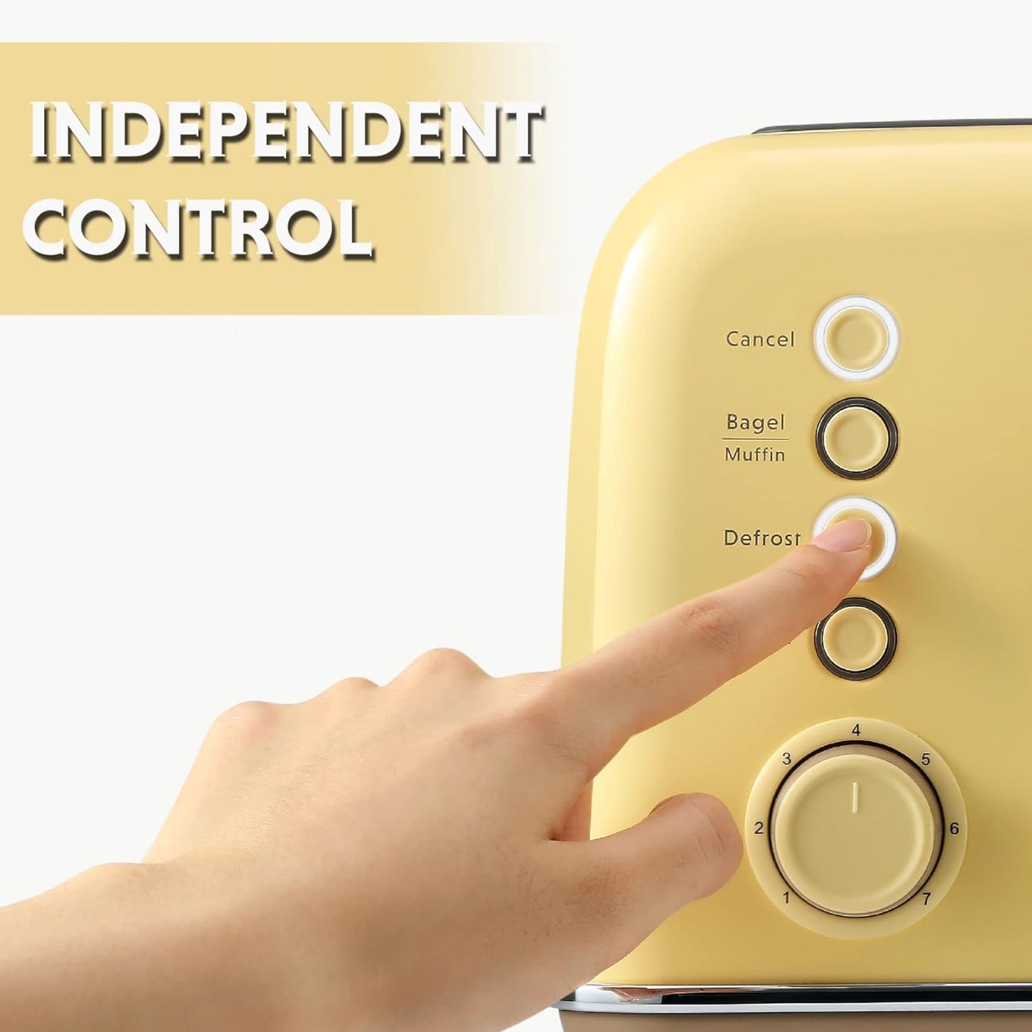 BUYDEEM DT620 2-Slice Toaster, Extra Wide Slots, Retro Stainless Steel with High Lift Lever, Bagel and Muffin Function, Removal Crumb Tray, 7-Shade Settings,Stainless Steel