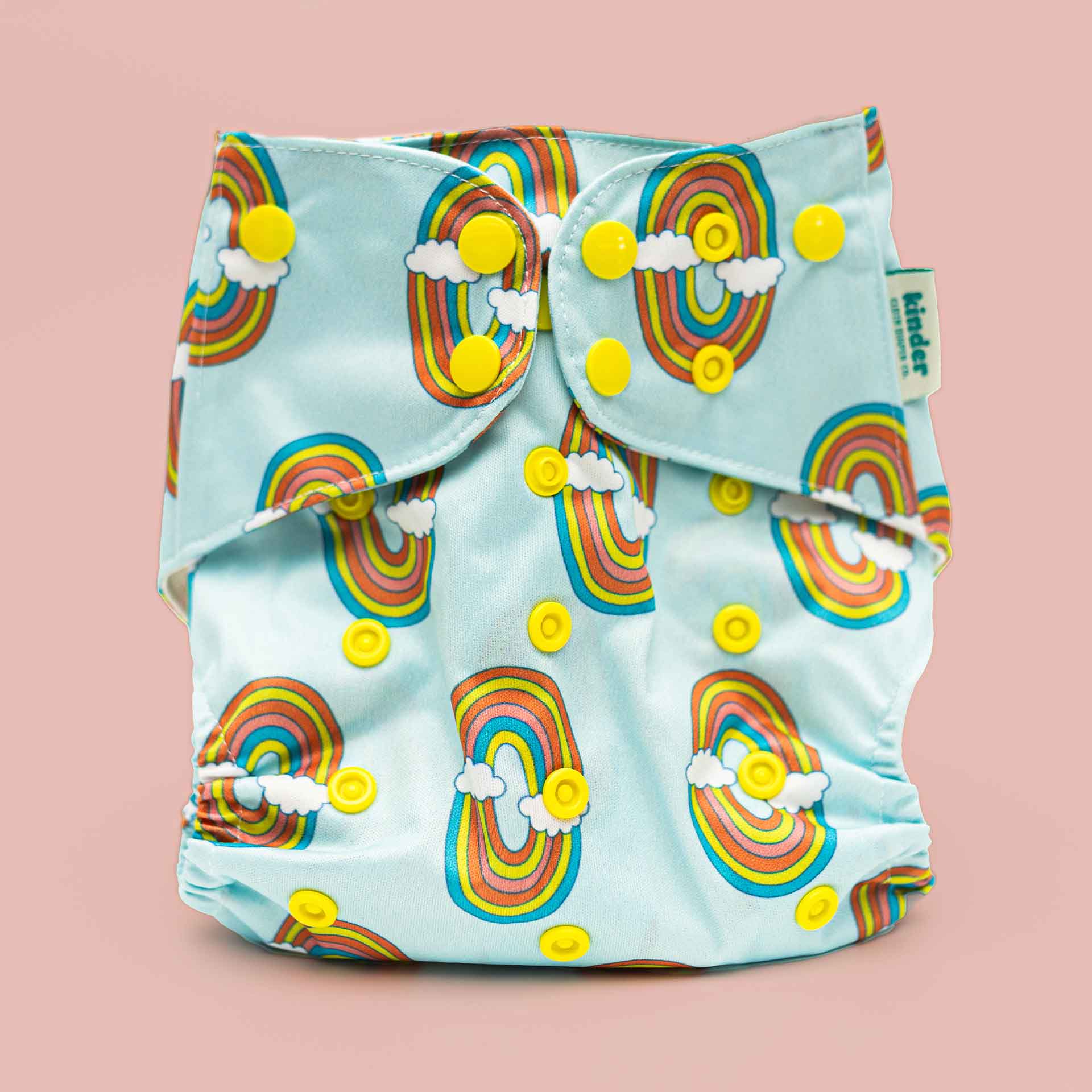 Kinder Cloth Diaper Co. Patterned Basics Pocket Cloth Diaper with Athletic Wicking Jersey