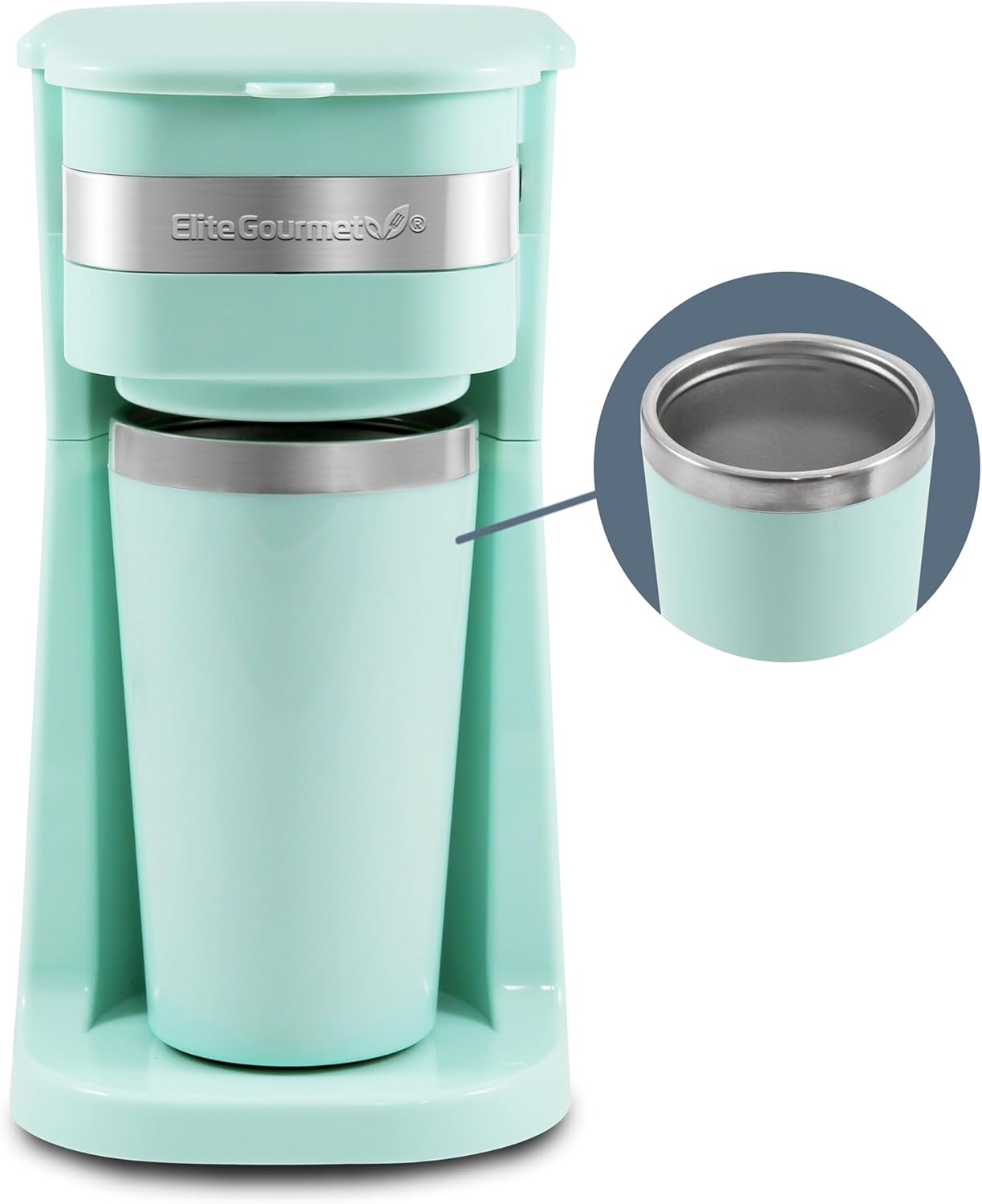 Elite Gourmet EHC-5055 Automatic 5-Cup Brew & Drip Coffee Maker with Pause N Serve Reusable Filter, On/Off Switch, Water Level Indicator