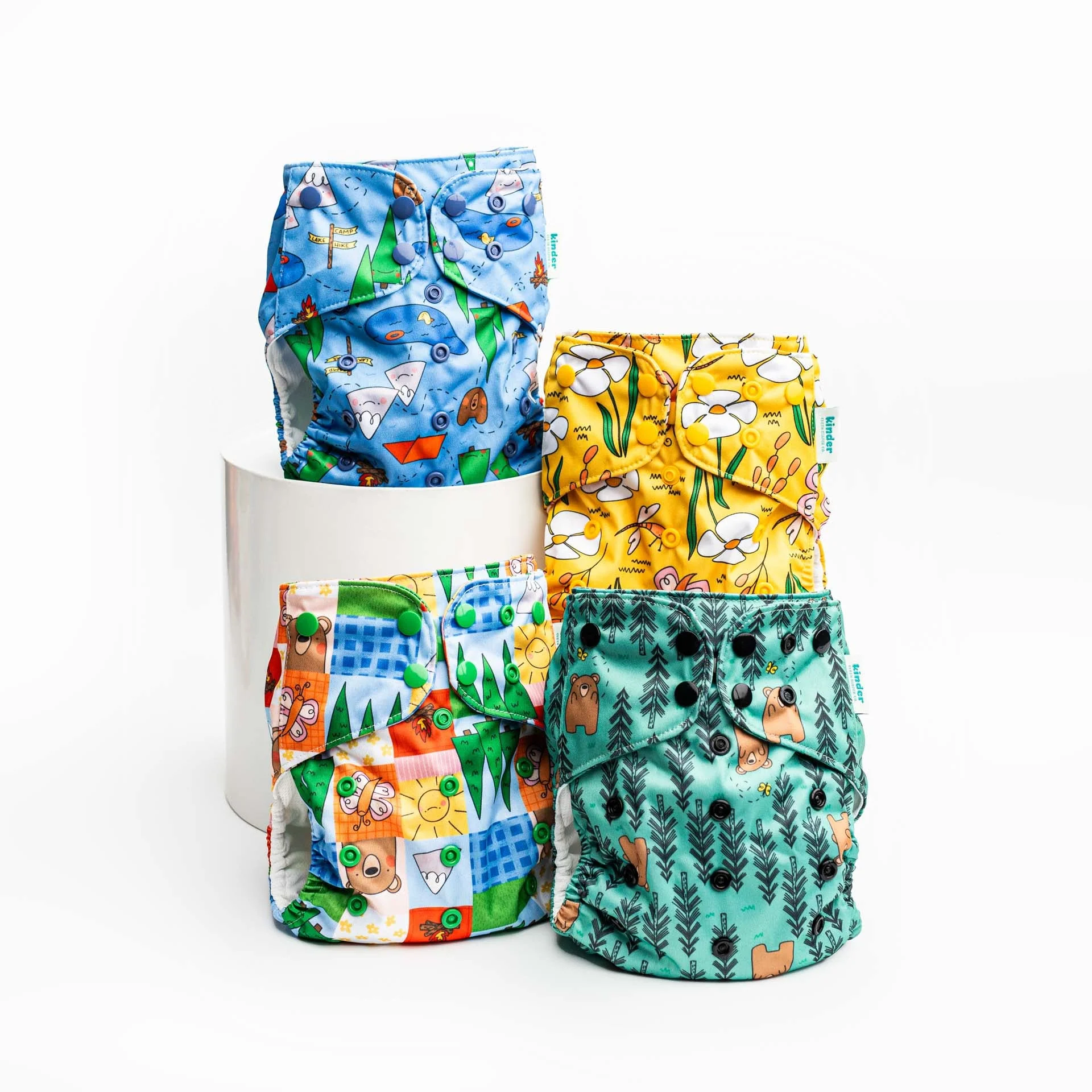 Kinder Cloth Diaper Co. Artist Collaborations Pocket Cloth Diaper with Athletic Wicking Jersey