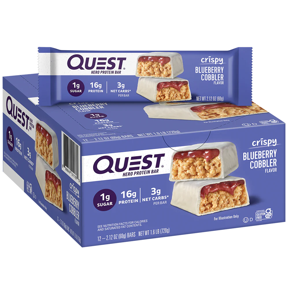 Blueberry Cobbler Crispy Hero Protein Bars