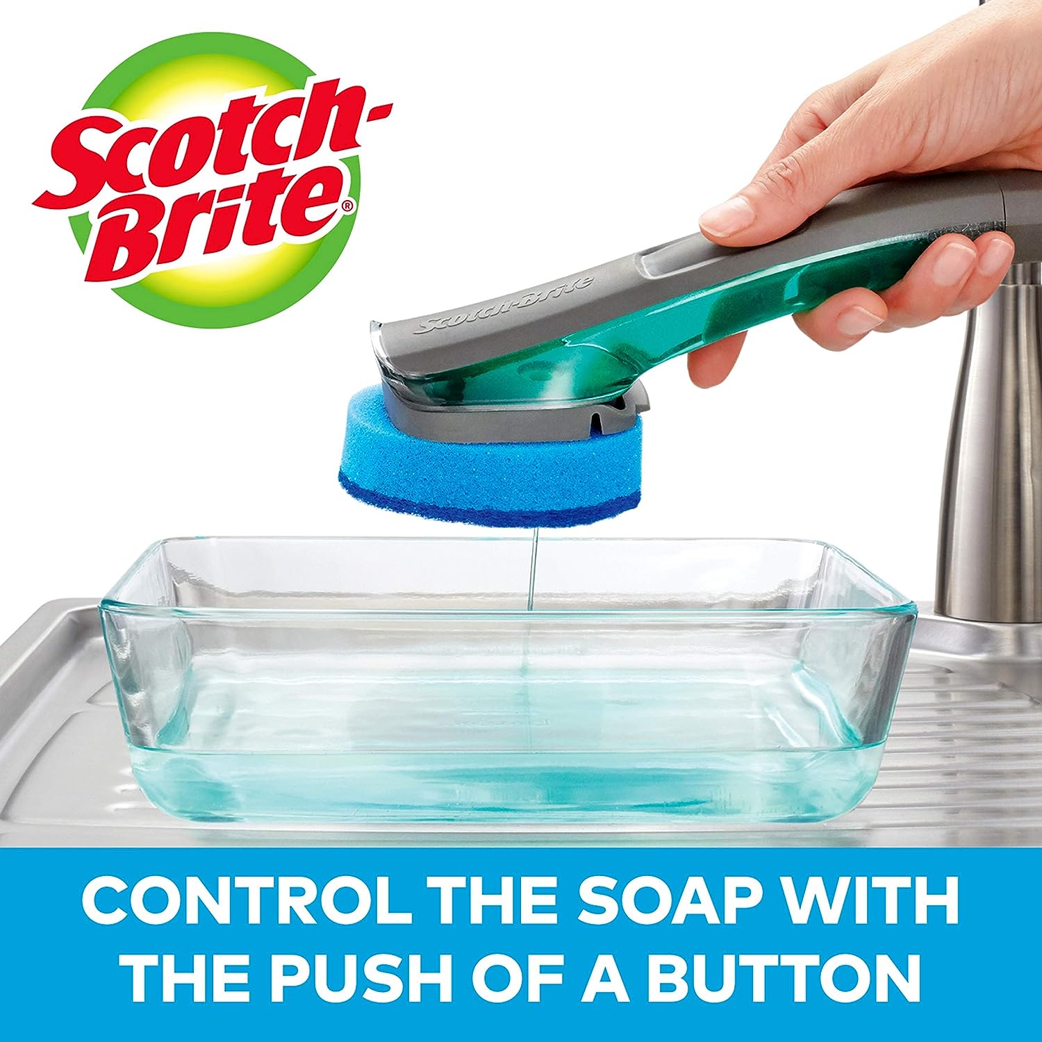 Scotch-Brite Zero Scratch Non-Scratch Scrub Sponges, Sponges for Cleaning Kitchen, Bathroom, and Household, Non-Scratch Sponges Safe for Non-Stick Cookware, 6 Scrubbing Sponges