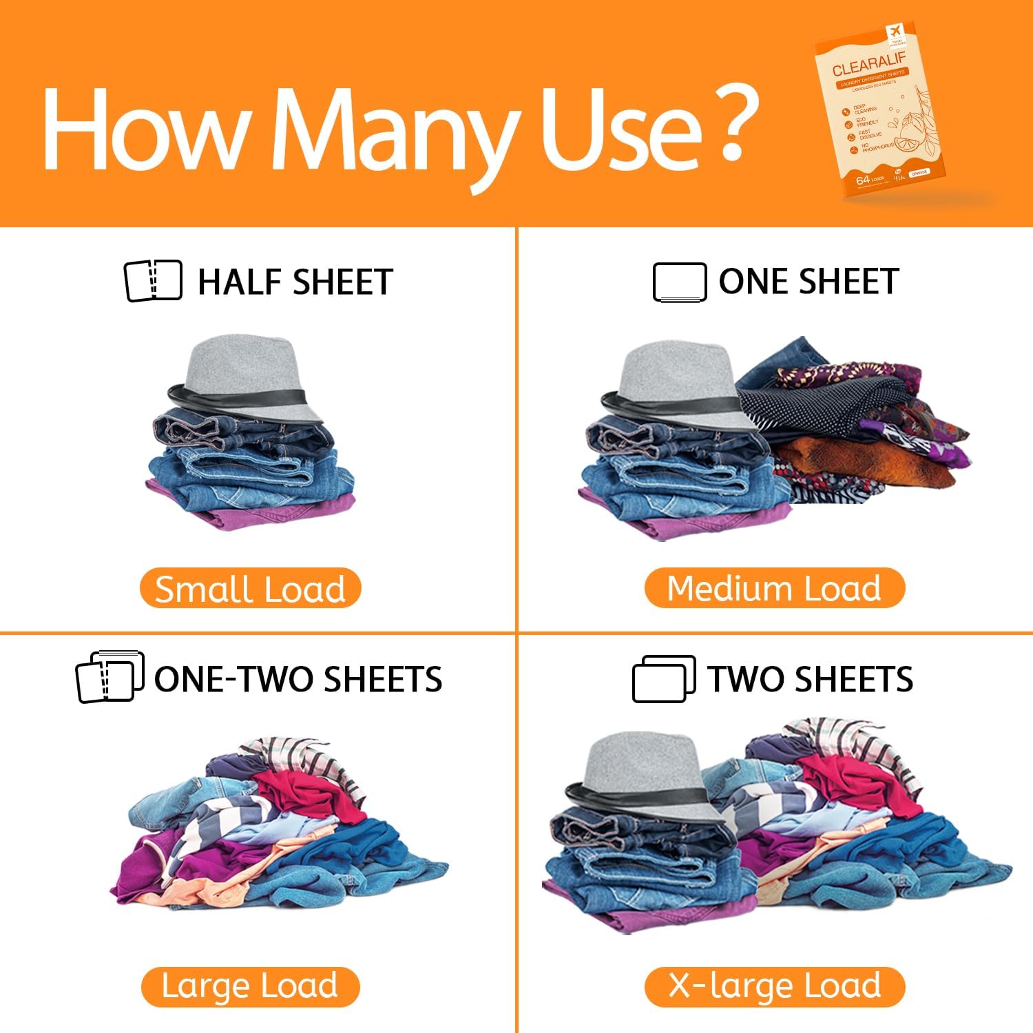 CLEARALIF Laundry Detergent Sheets Up to 160 Loads, Fresh Linen - Great For Travel,Apartments, Dorms,Laundry Detergent Strips Eco Friendly & Hypoallergenic