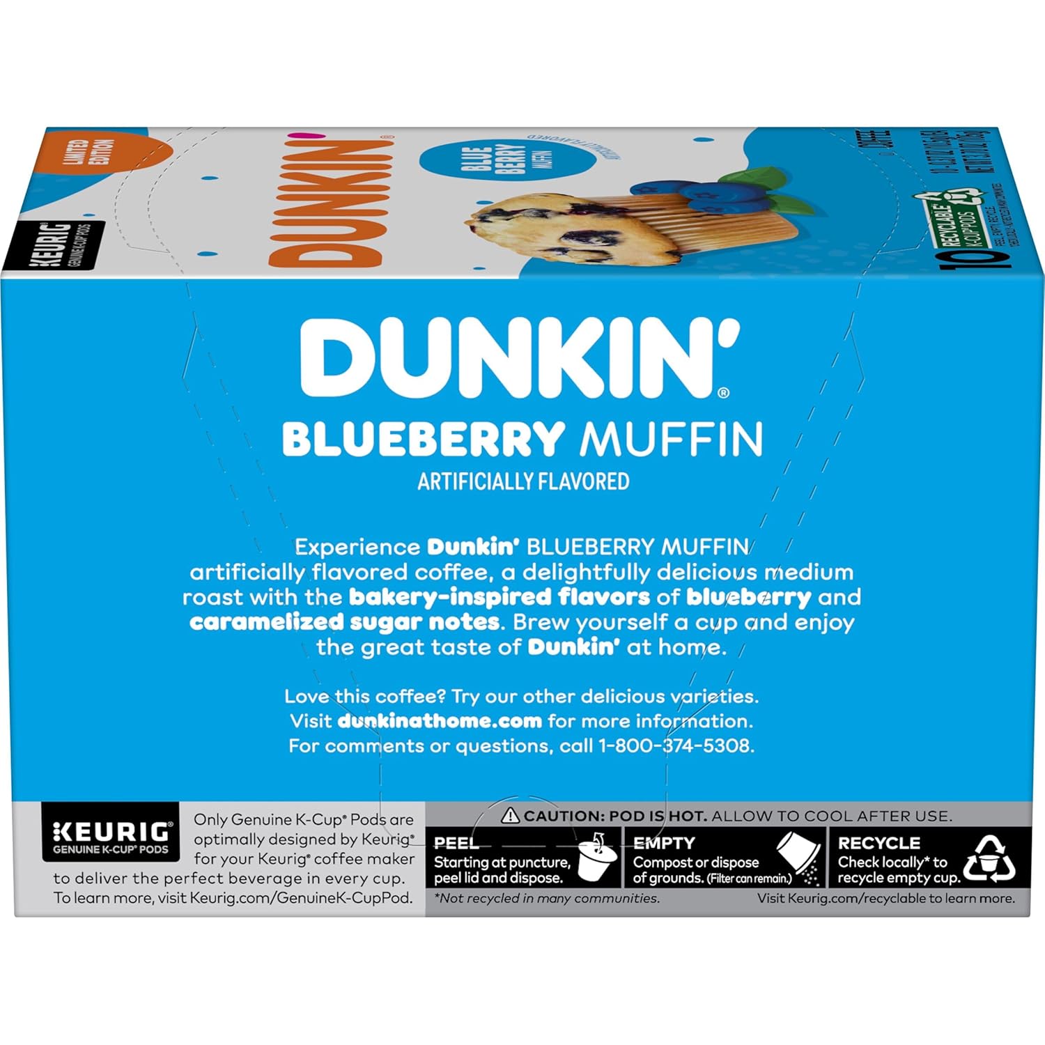 Dunkin' Original Blend Medium Roast Coffee, 60 Keurig K-Cup Pods