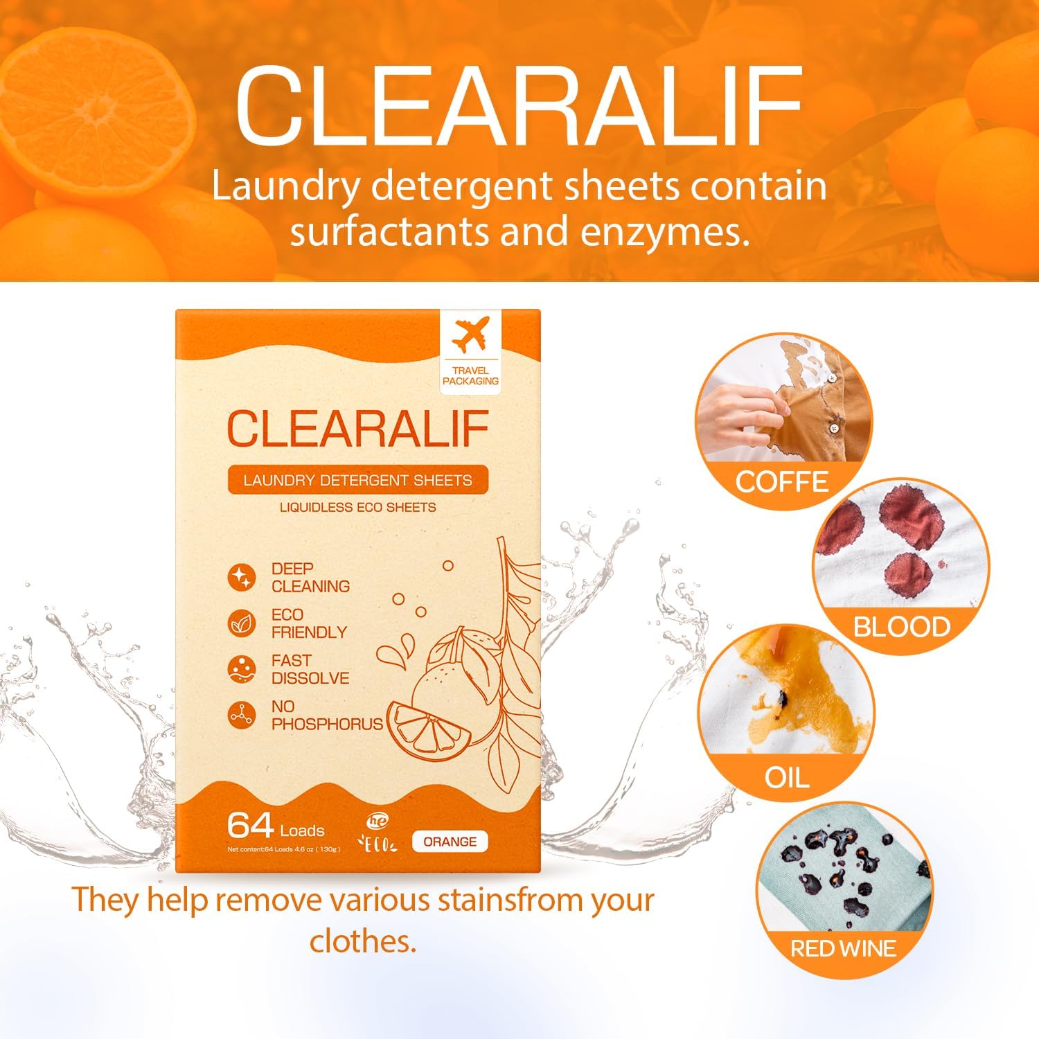 CLEARALIF Laundry Detergent Sheets Up to 160 Loads, Fresh Linen - Great For Travel,Apartments, Dorms,Laundry Detergent Strips Eco Friendly & Hypoallergenic