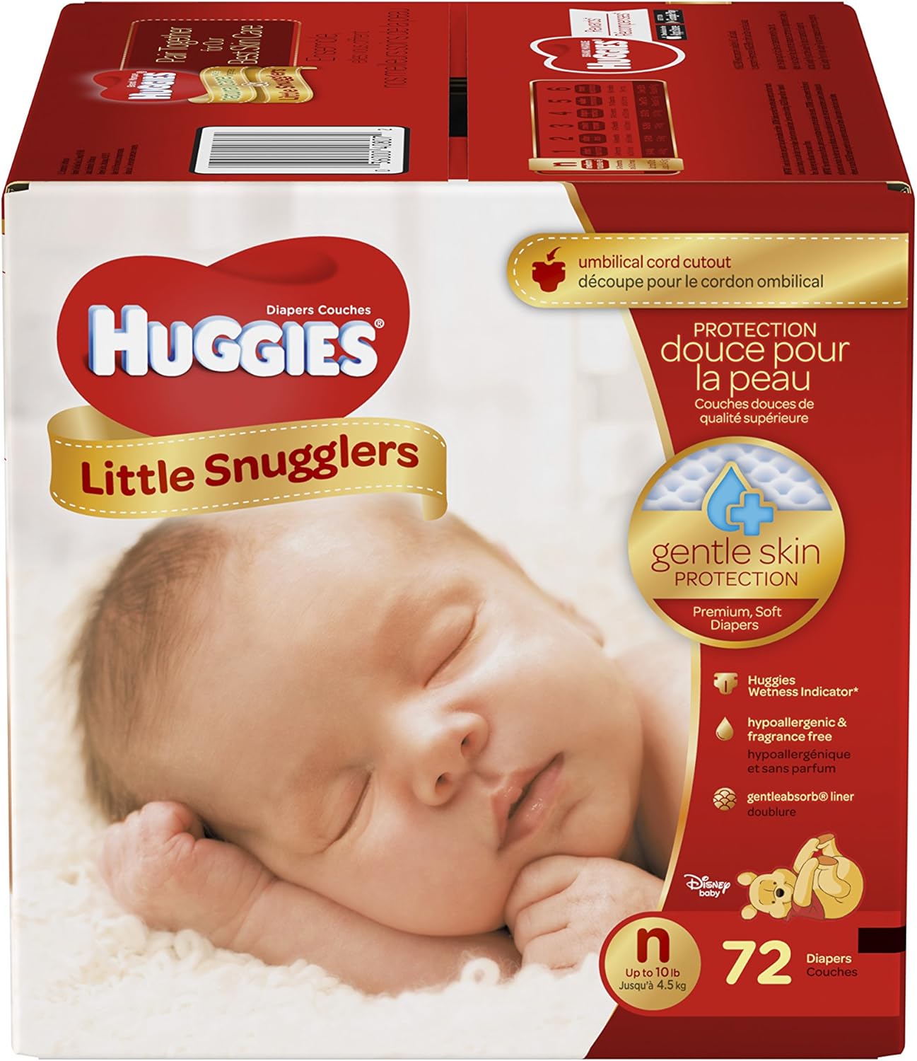 Huggies Size 1 Diapers, Little Snugglers Diapers, Size 1 (8-14 lbs), 198 Ct (6 packs of 33)