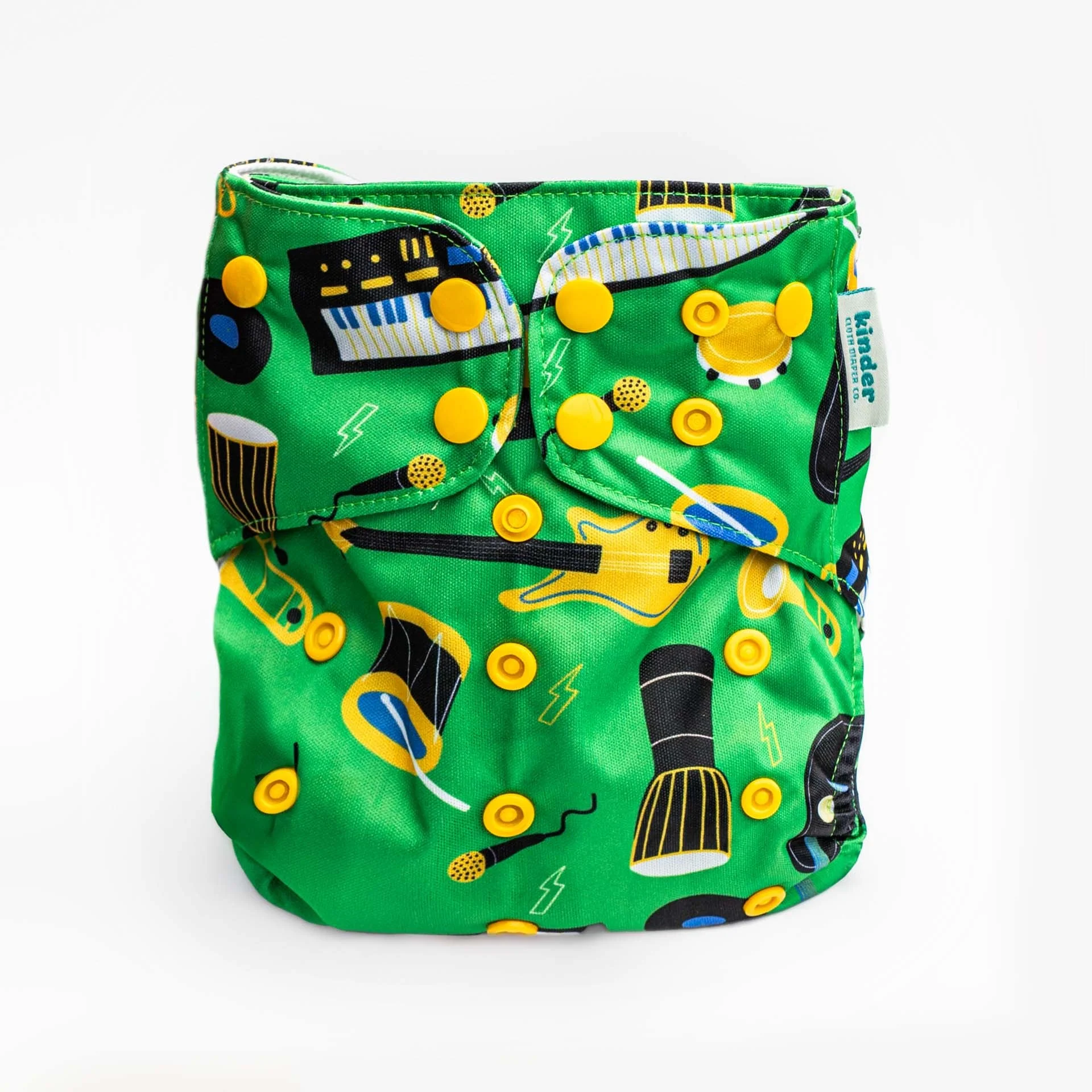 Kinder Cloth Diaper Co. Patterned Basics Pocket Cloth Diaper with Athletic Wicking Jersey
