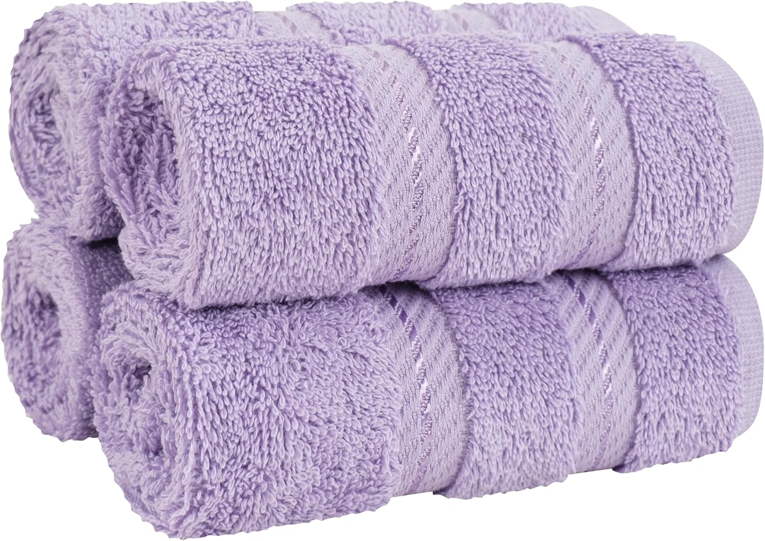 American Soft Linen Luxury 6 Piece Towel Set, 2 Bath Towels 2 Hand Towels 2 Washcloths, 100% Cotton Turkish Towels for Bathroom, Light Grey Towel Sets