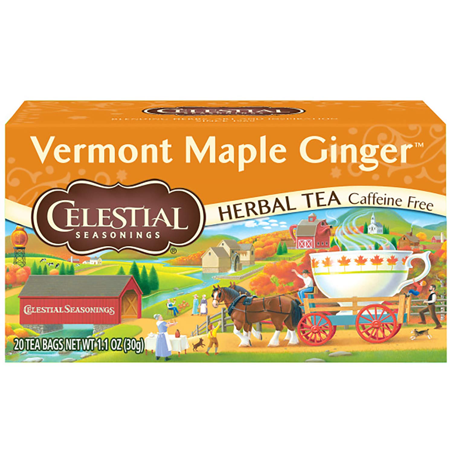 Celestial Seasonings Bengal Spice Herbal Tea, Caffeine Free, 20 Tea Bags Box, (Pack of 6)