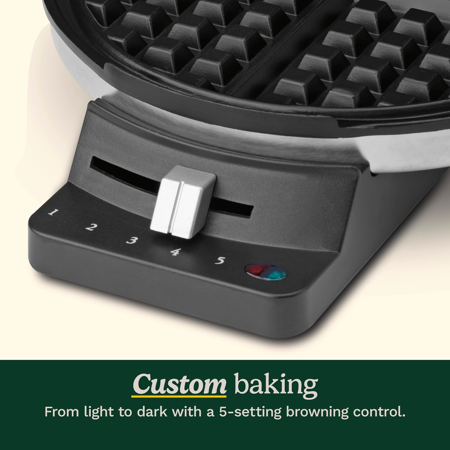 Cuisinart WMR-CAP2 Round Classic Waffle Maker, Brushed Stainless,Silver