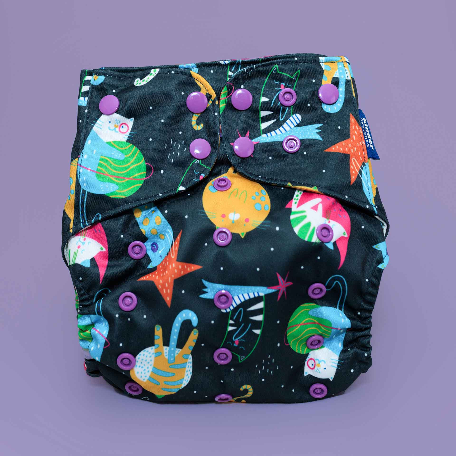 Kinder Cloth Diaper Co. Patterned Basics Pocket Cloth Diaper with Athletic Wicking Jersey