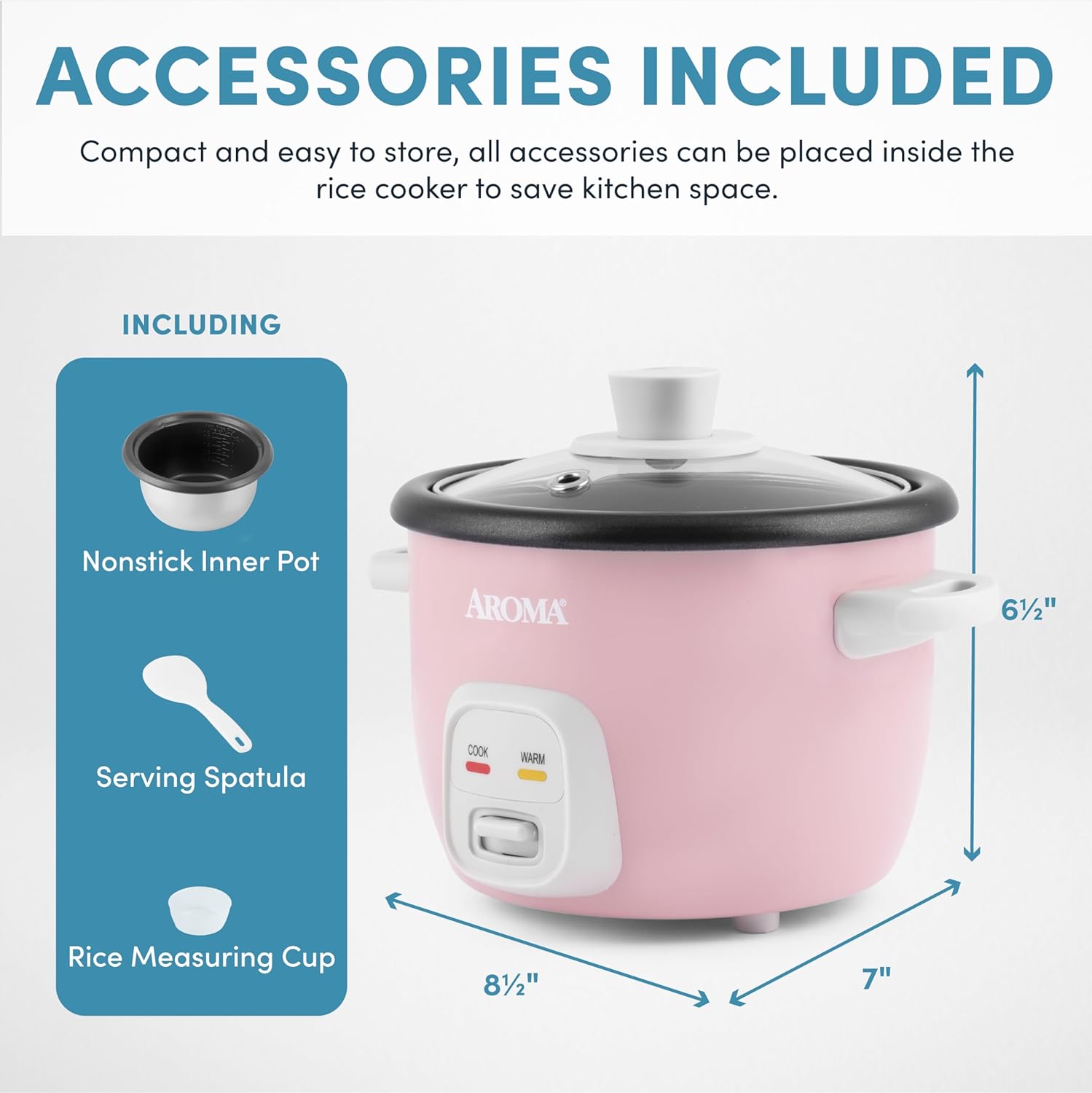 Aroma Housewares 4-Cups (Cooked) / 1Qt. Rice & Grain Cooker (ARC-302NG), White