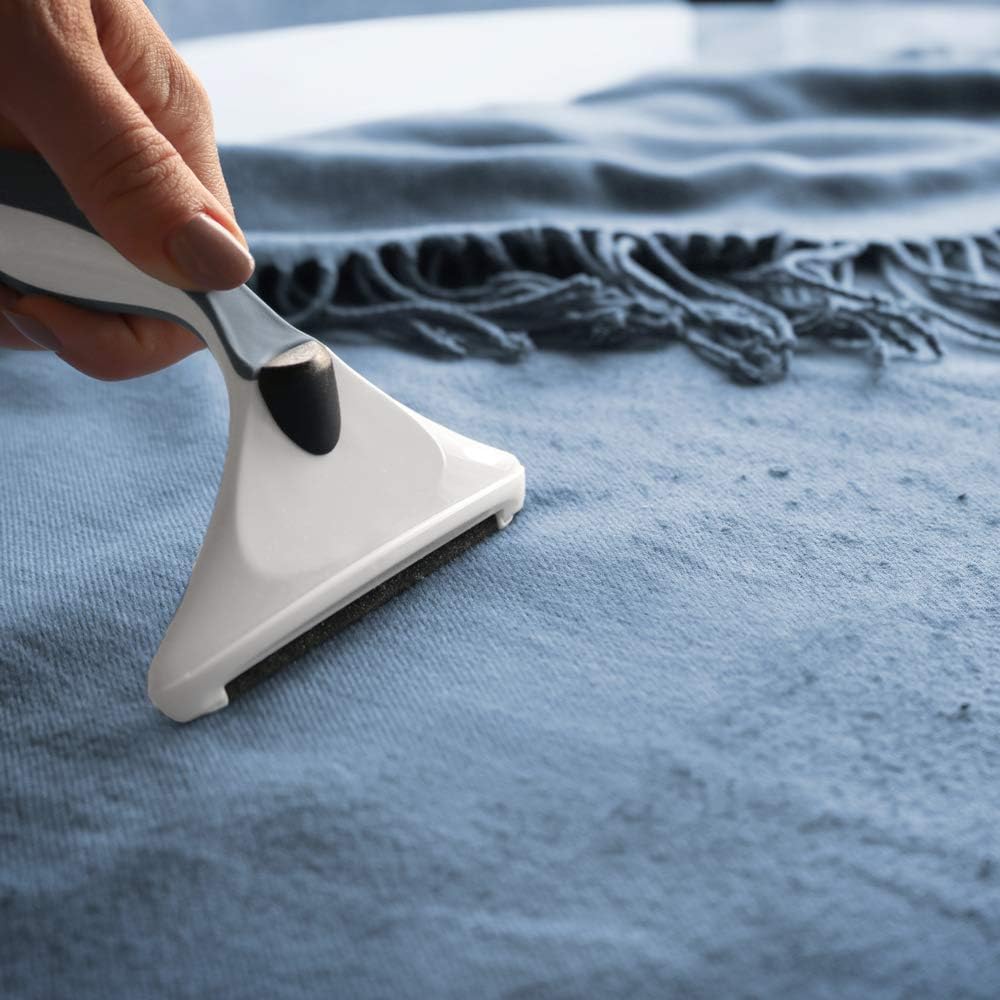 GLEENER Battery-Free Fabric Shaver & Lint Brush | Ultimate Fuzz Remover | Adjustable Depiller Lint Remover for Clothing & Furniture (Slate Blue)
