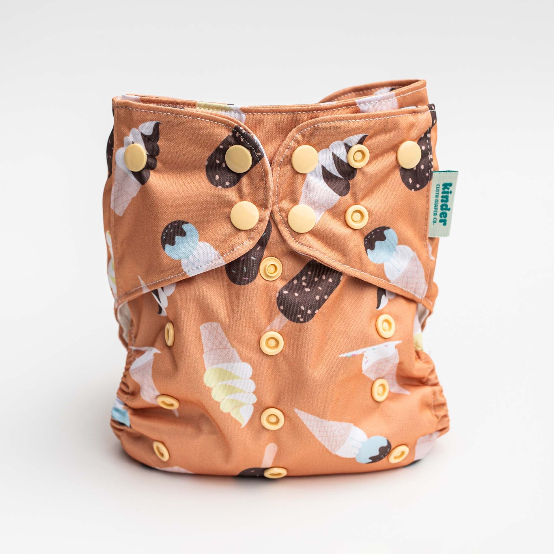 Kinder Cloth Diaper Co. Patterned Basics Pocket Cloth Diaper with Athletic Wicking Jersey