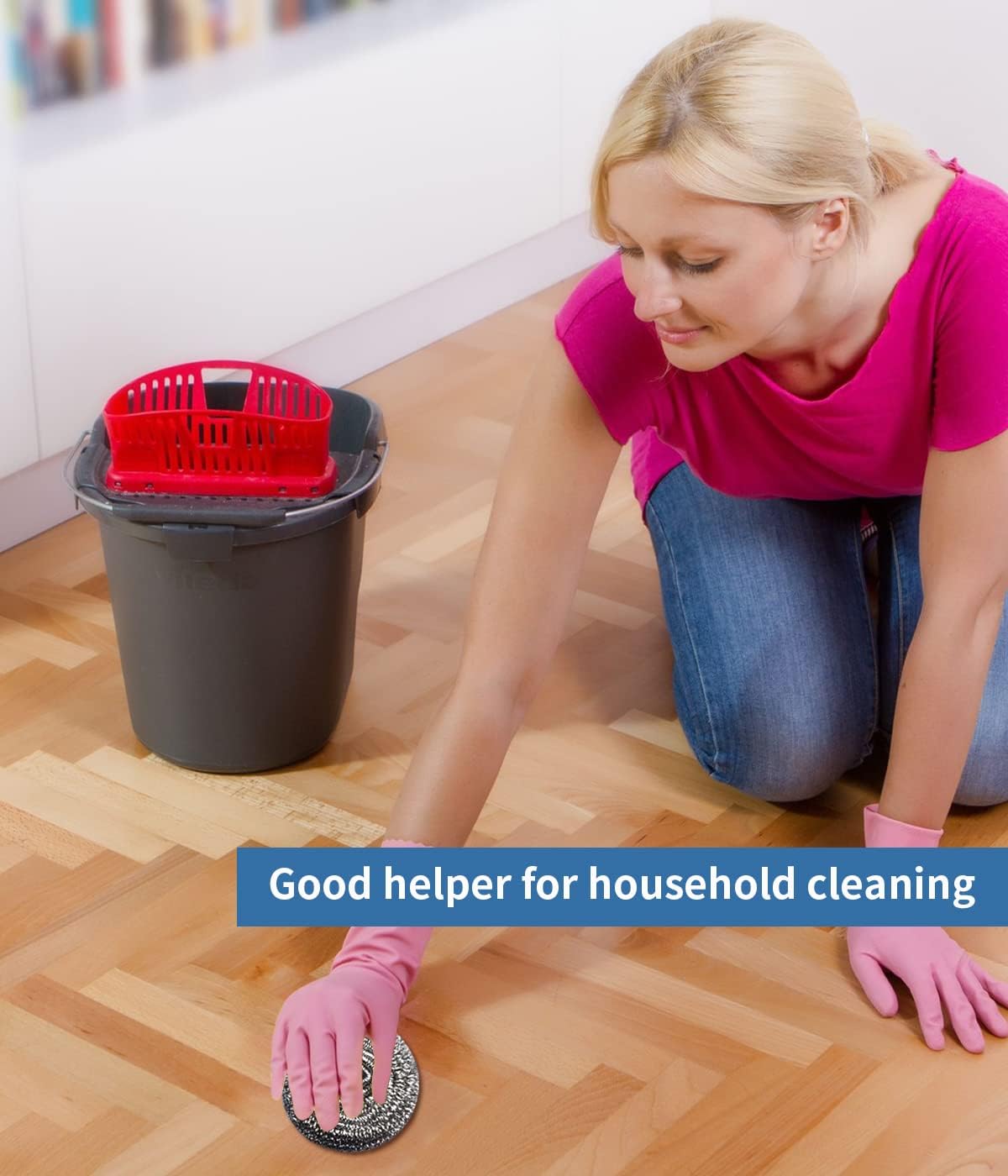 6Pcs Steel Wool Scrubbers - Flexible Scrubber Pads for Cleaning Dishes, Pots, Pans, Grills and Sinks