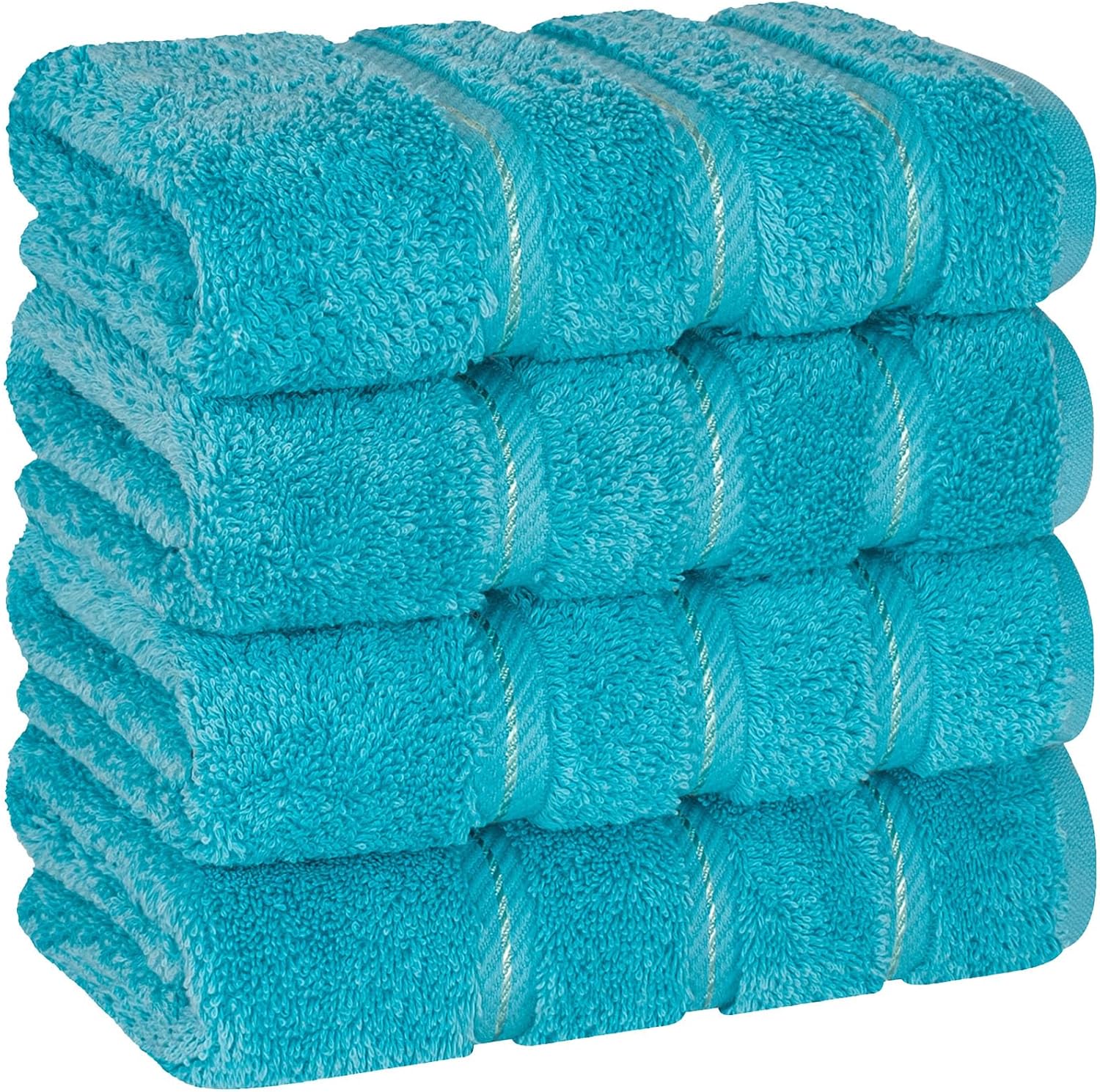 American Soft Linen Luxury 6 Piece Towel Set, 2 Bath Towels 2 Hand Towels 2 Washcloths, 100% Cotton Turkish Towels for Bathroom, Light Grey Towel Sets